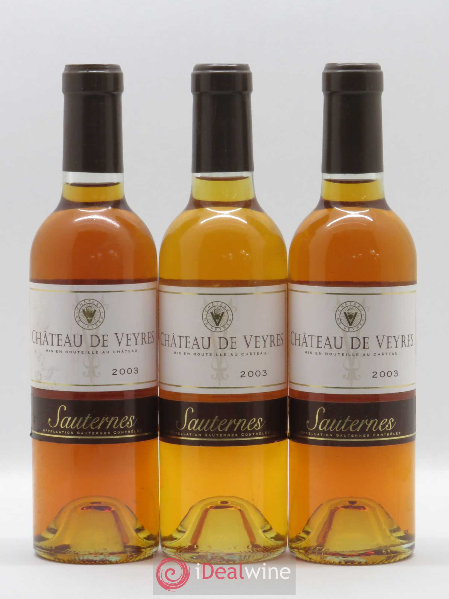 Sauternes Château de Veyres (no reserve) 2003 - Lot of 6 half-bottles - 2