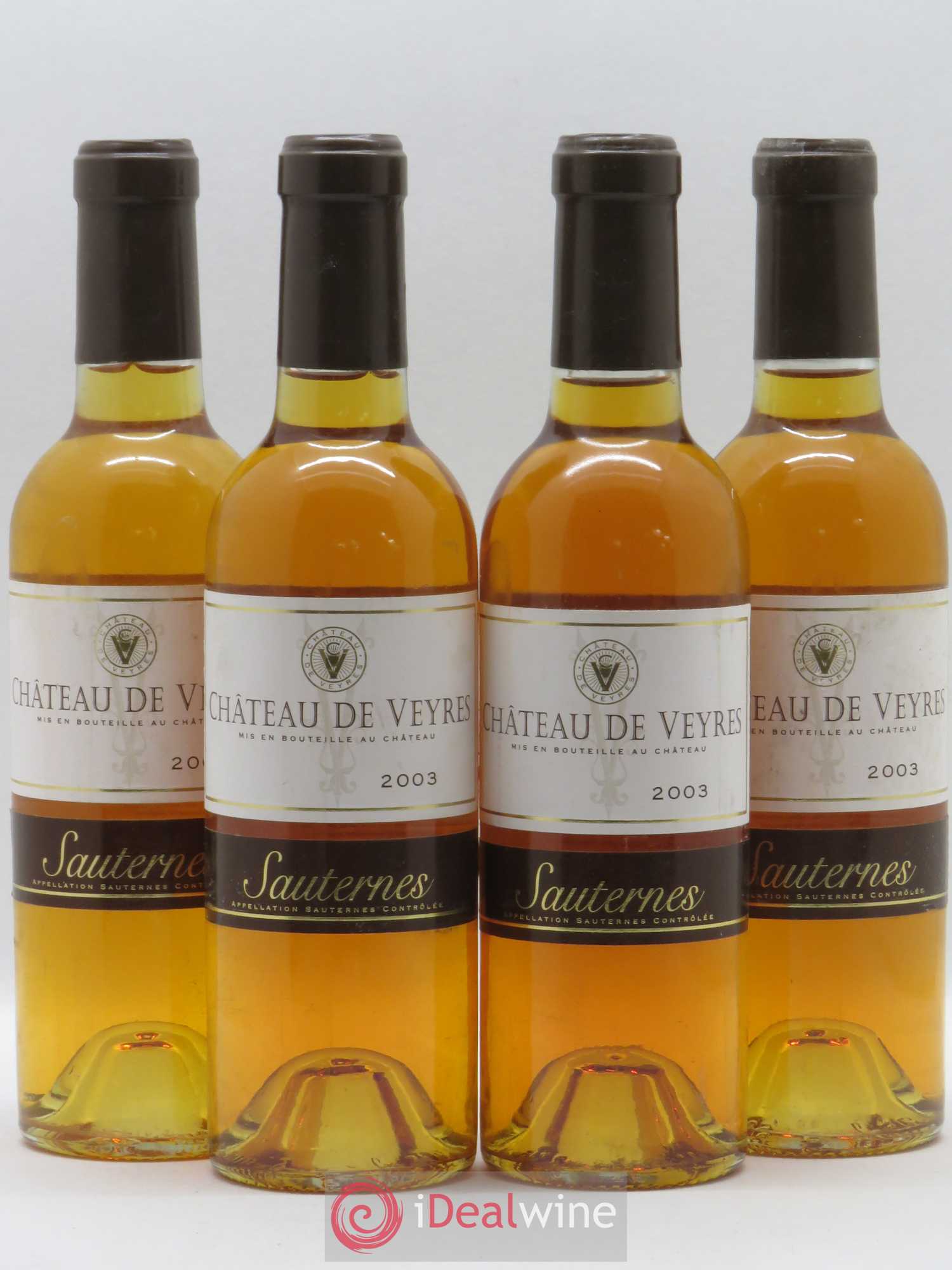 Sauternes Château de Veyres (sans prix de réserve) 2003 - Posten von 4 Demi-Flaschen - 0