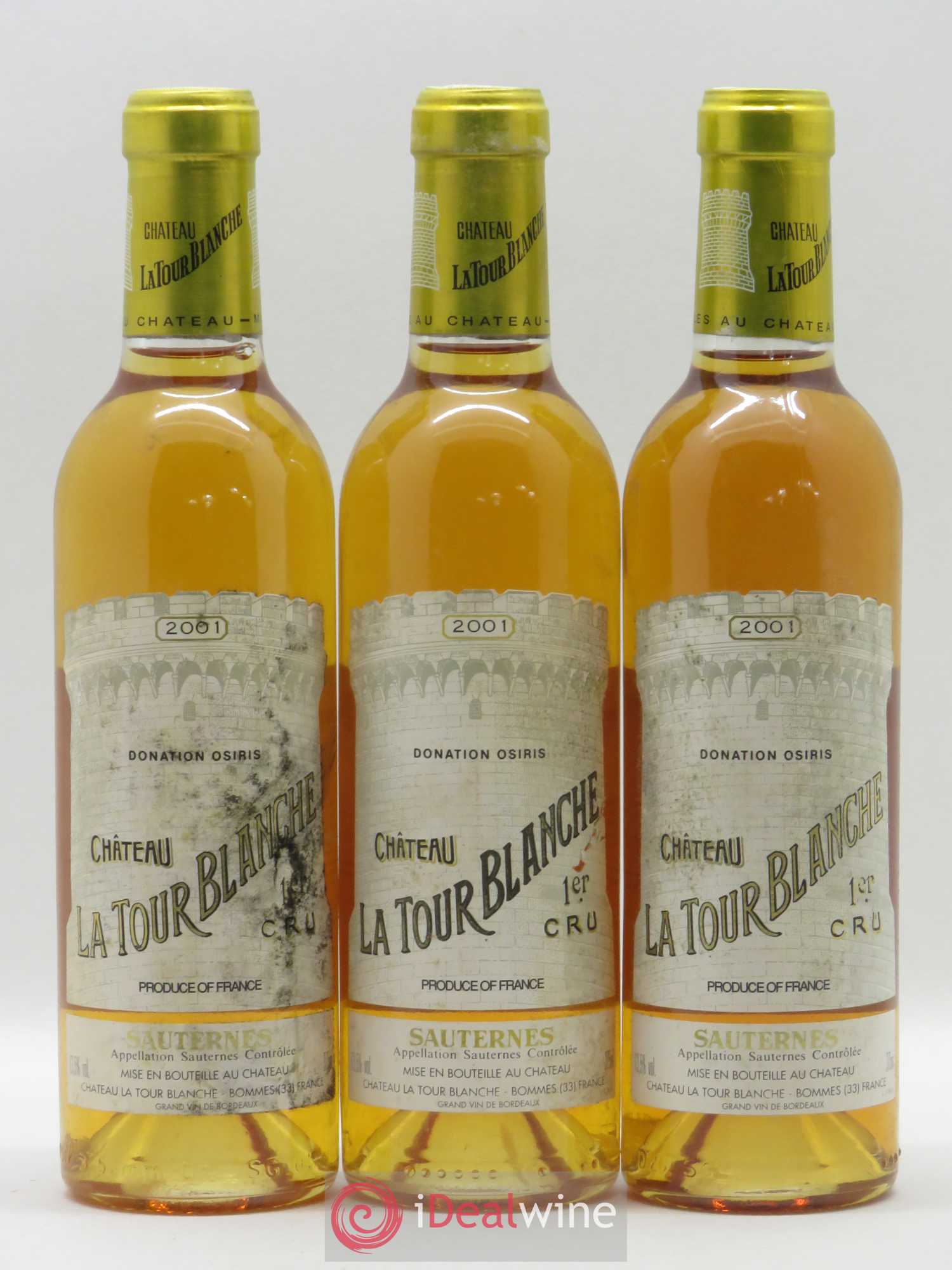 Château la Tour Blanche 1er Grand Cru Classé 2001 - Posten von 3 Demi-Flaschen - 0