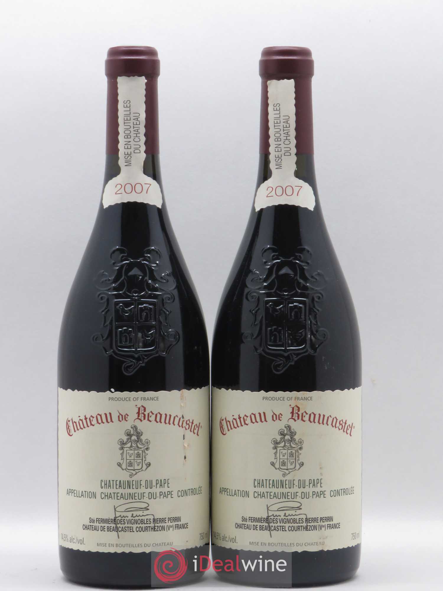 Châteauneuf-du-Pape Château de Beaucastel Famille Perrin 2007 - Lot de 2 bouteilles - 0