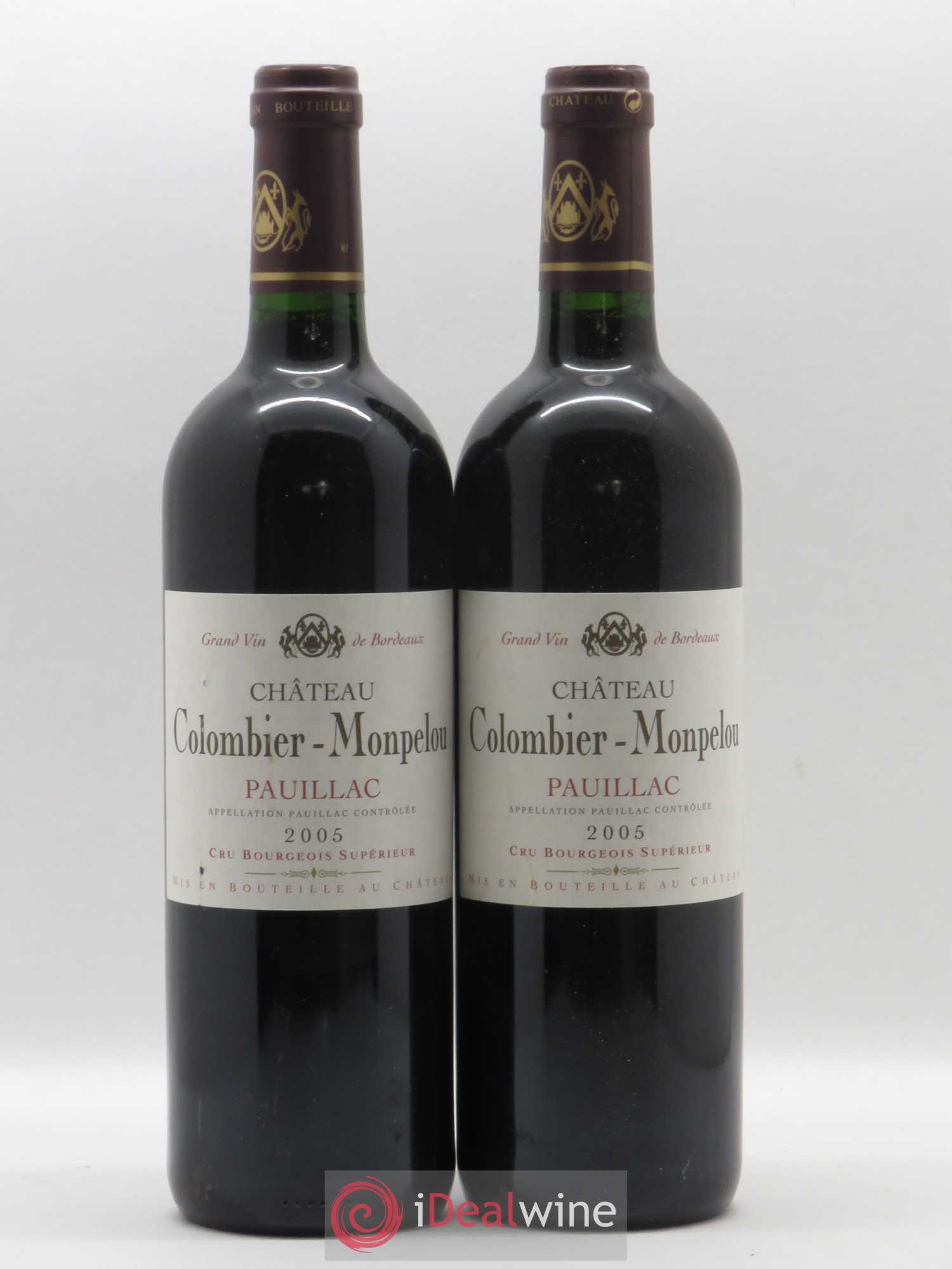 Château Colombier Monpelou Cru Bourgeois 2005 - Lot de 2 bouteilles - 0