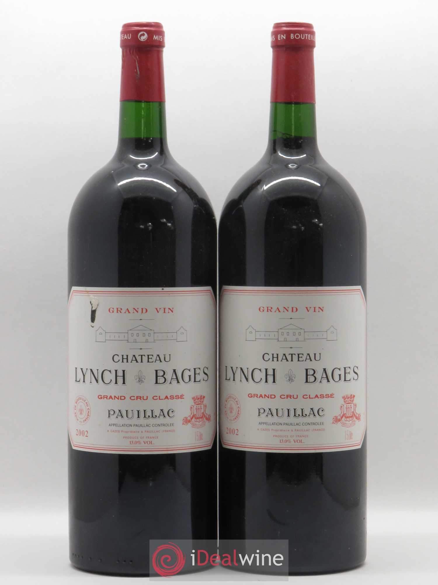 Château Lynch Bages 5ème Grand Cru Classé 2002 - Lot de 2 magnums - 0