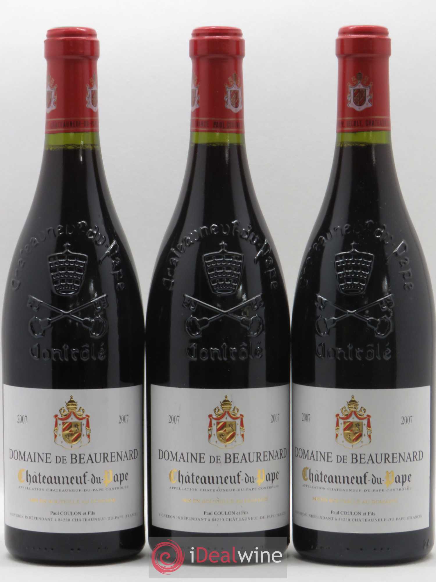 Châteauneuf-du-Pape Beaurenard (Domaine de) 2007 - Lot de 3 bouteilles - 0