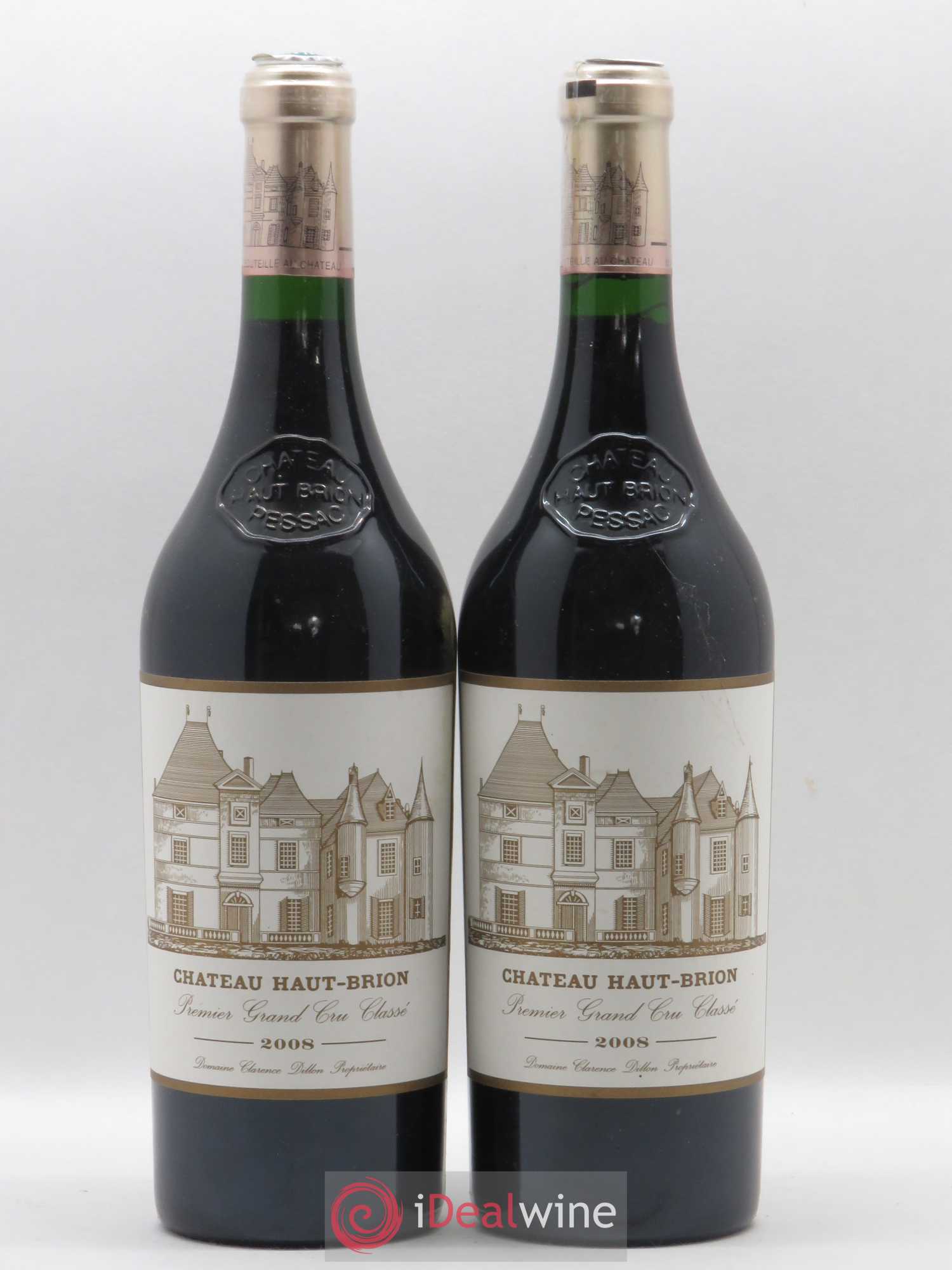 Château Haut Brion 1er Grand Cru Classé 2008 - Lot de 2 bouteilles - 0