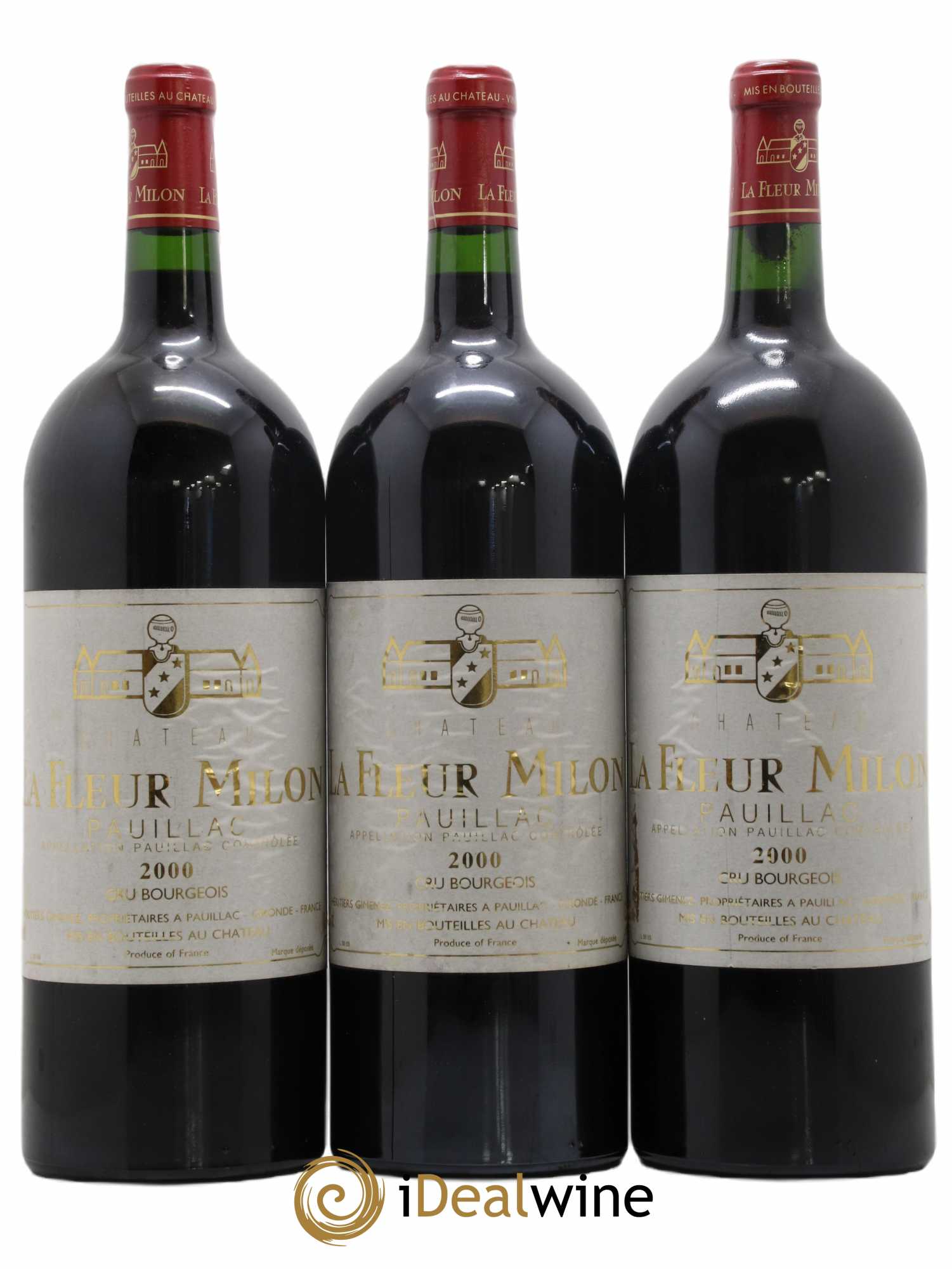 Château la Fleur Milon Cru Bourgeois 2000 - Lot de 3 magnums - 0