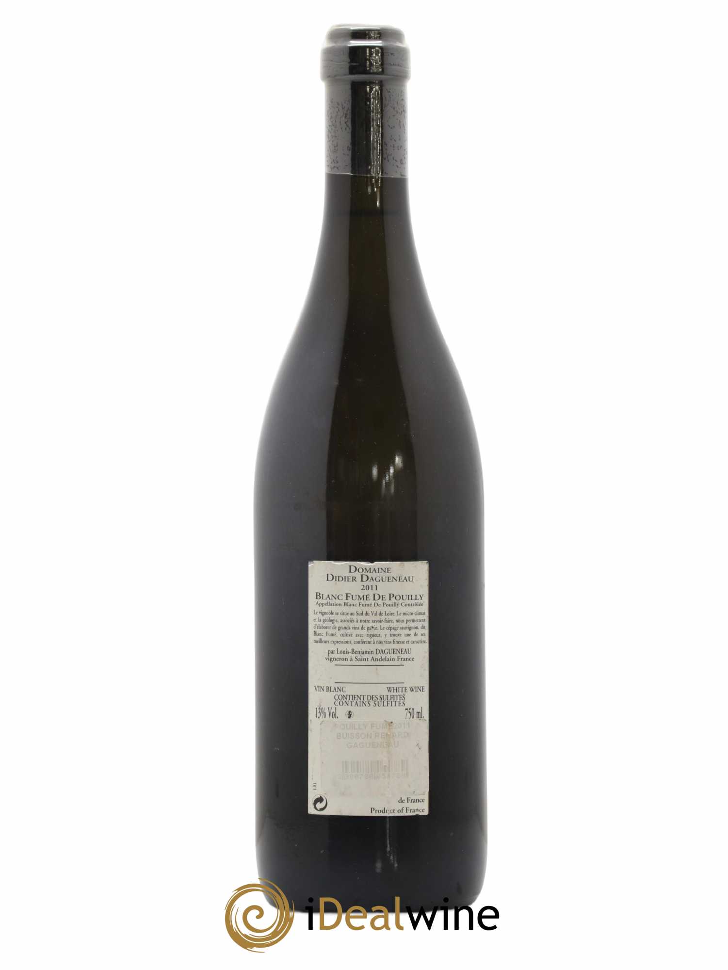 Vin de France (anciennement Pouilly-Fumé) Buisson Renard Dagueneau (Domaine Didier - Louis-Benjamin) 2011 - Lot de 1 bouteille - 1