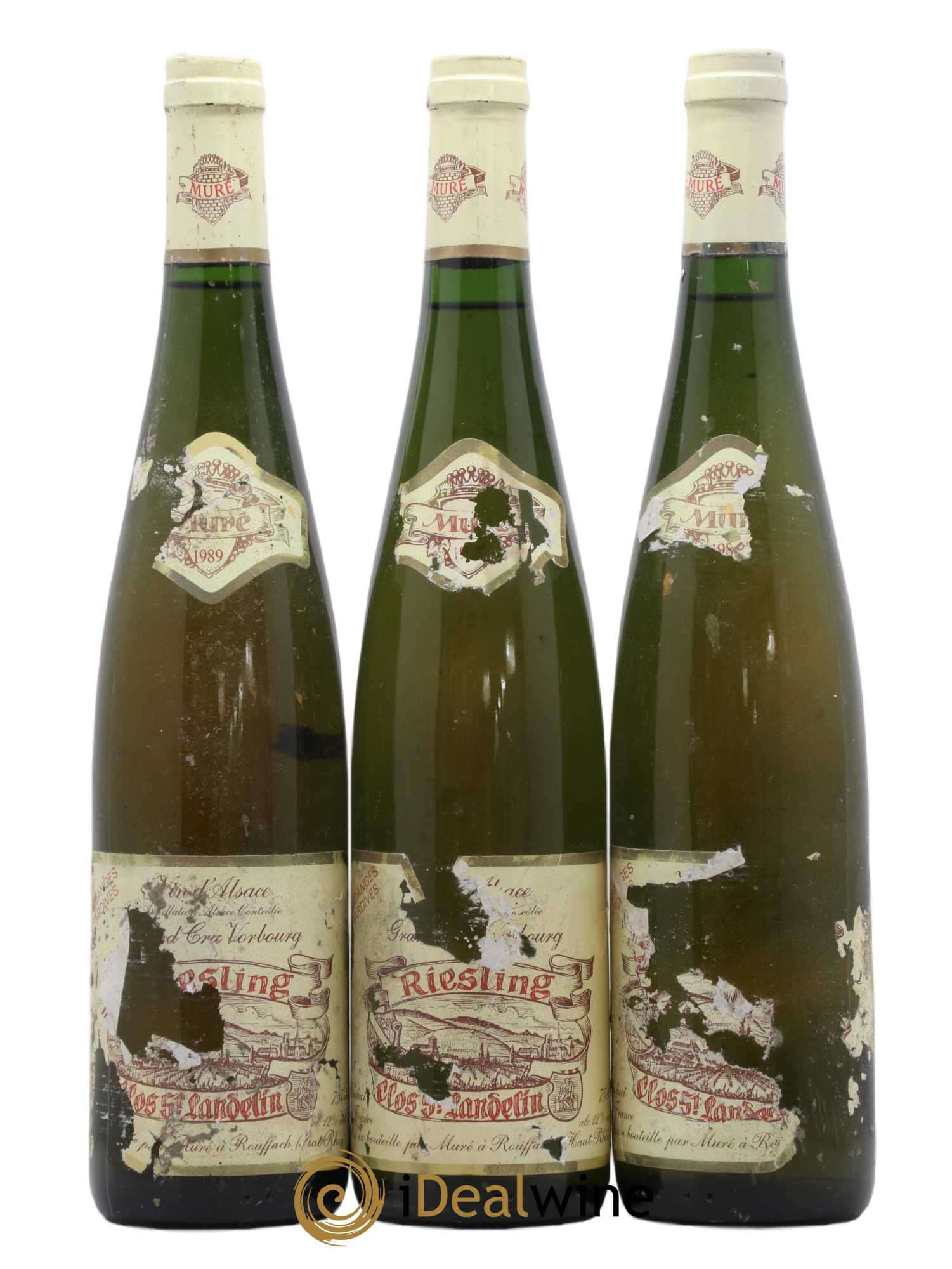 Riesling Vendanges Tardives Grand Cru Vorbourg Clos Saint-Landelin R. Muré 1989 - Lotto di 3 bottiglie - 0
