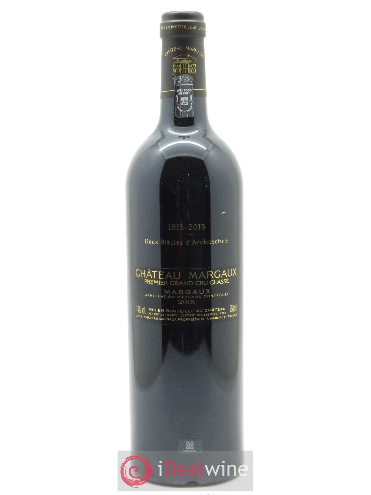 Château Margaux 1er Grand Cru Classé (CBO à partir de 6 bts) 2015 - Lot de 1 bouteille - 1
