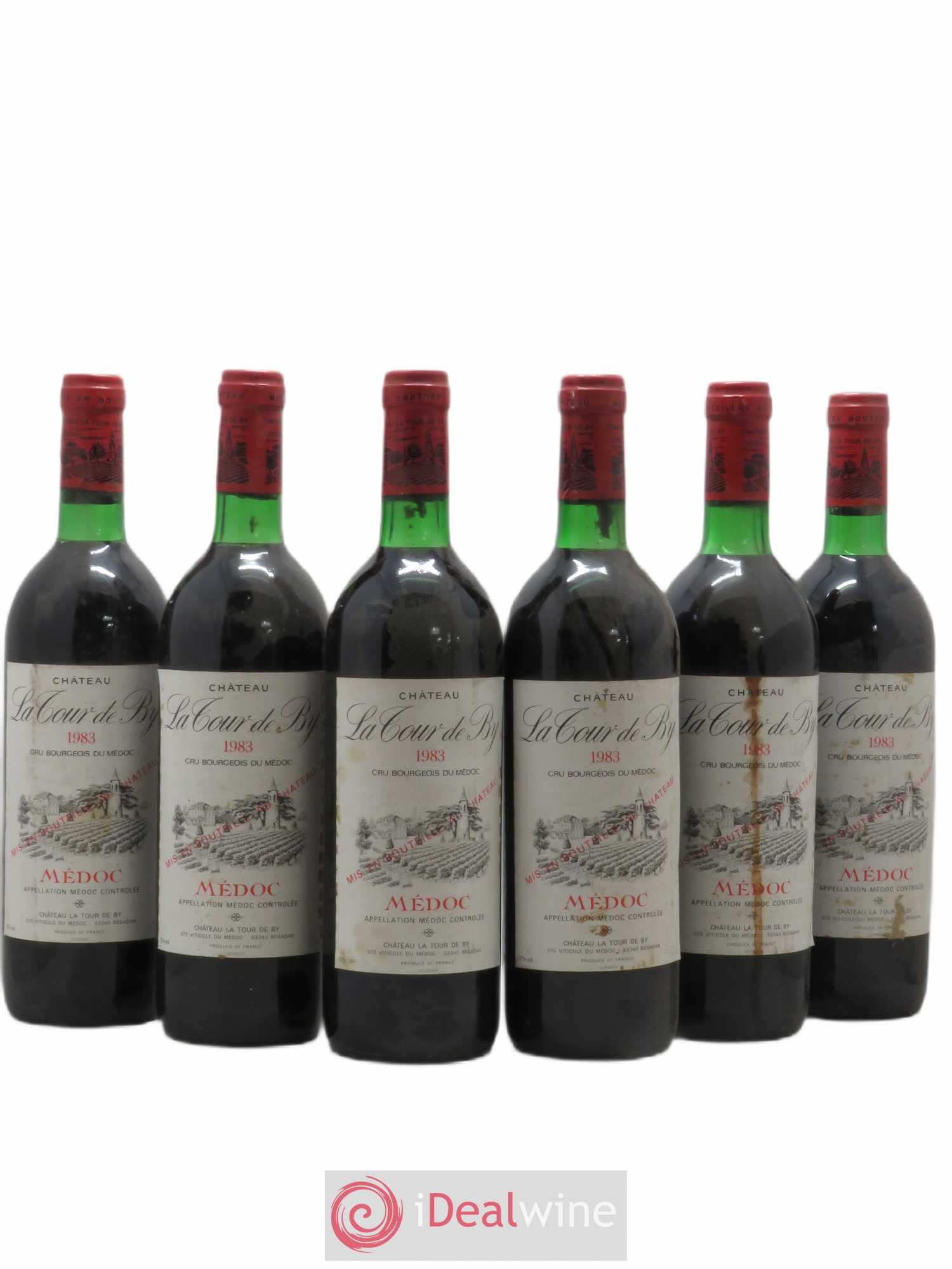 Château La Tour de By Cru Bourgeois 1983 - Lot de 6 bouteilles - 0
