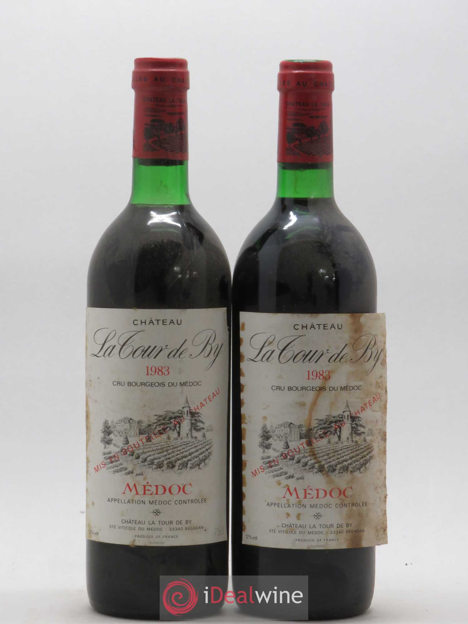 Château La Tour de By Cru Bourgeois 1983 - Lot de 2 bouteilles - 0
