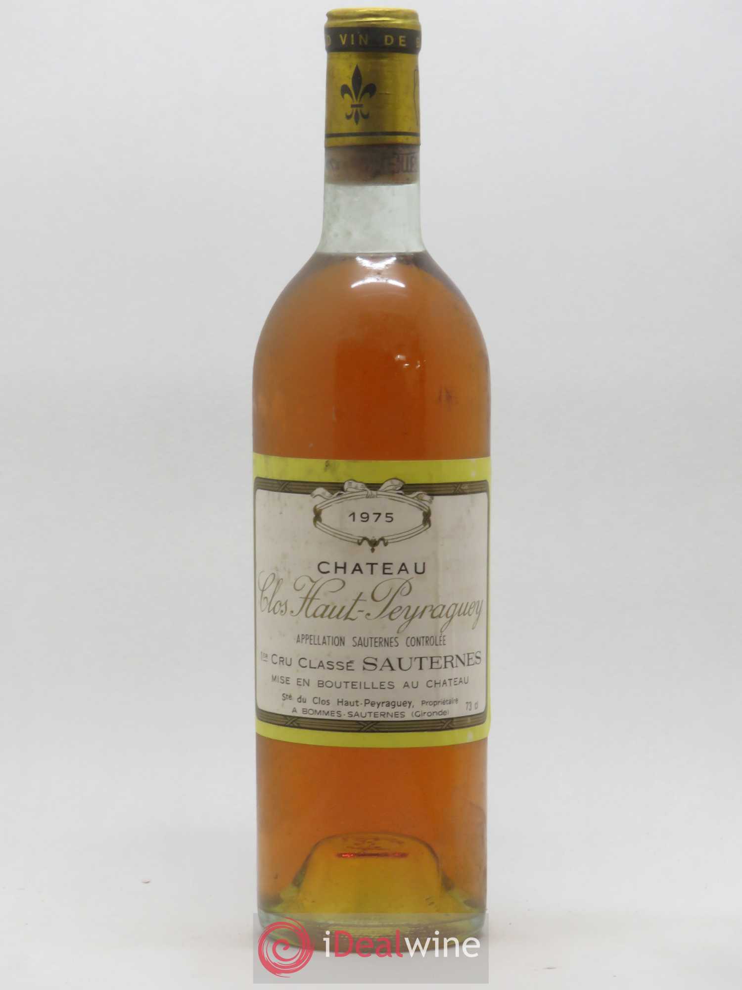 Clos Haut-Peyraguey 1er Grand Cru Classé 1975 - Lotto di 1 bottiglia - 0
