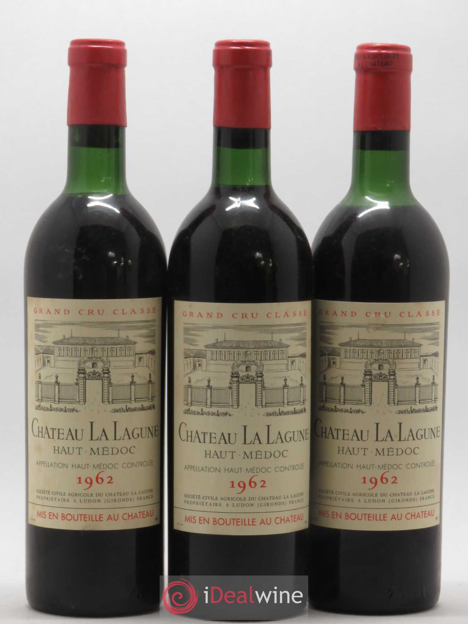 Château la Lagune 3ème Grand Cru Classé 1962 - Lot de 3 bouteilles - 0