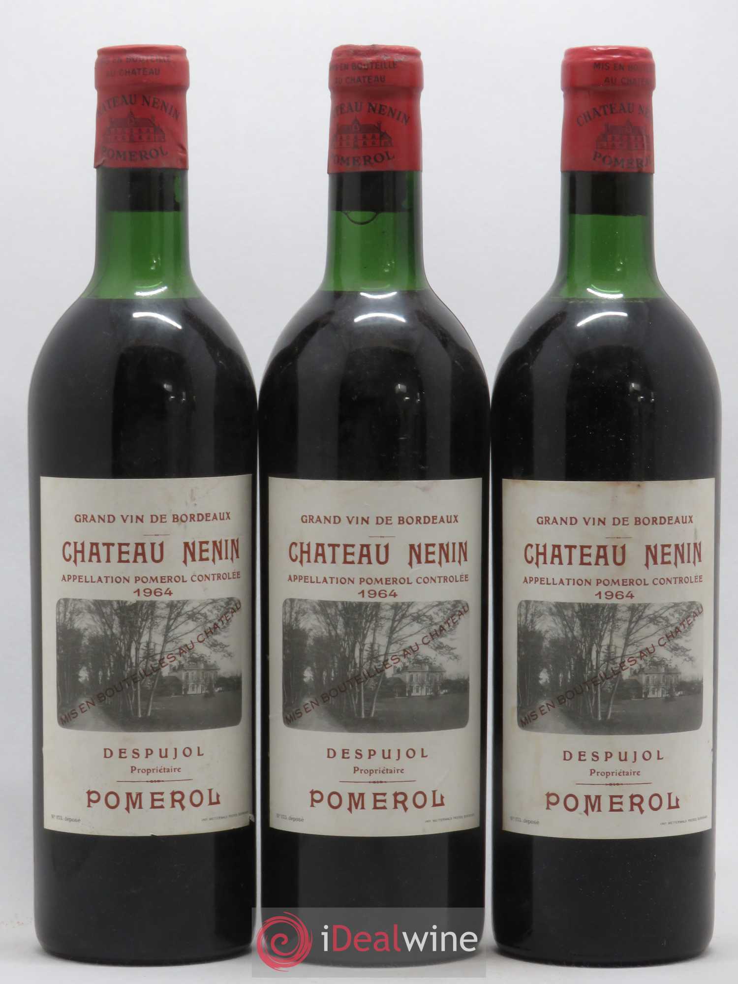 Château Nenin 1964 - Lot de 3 bouteilles - 0