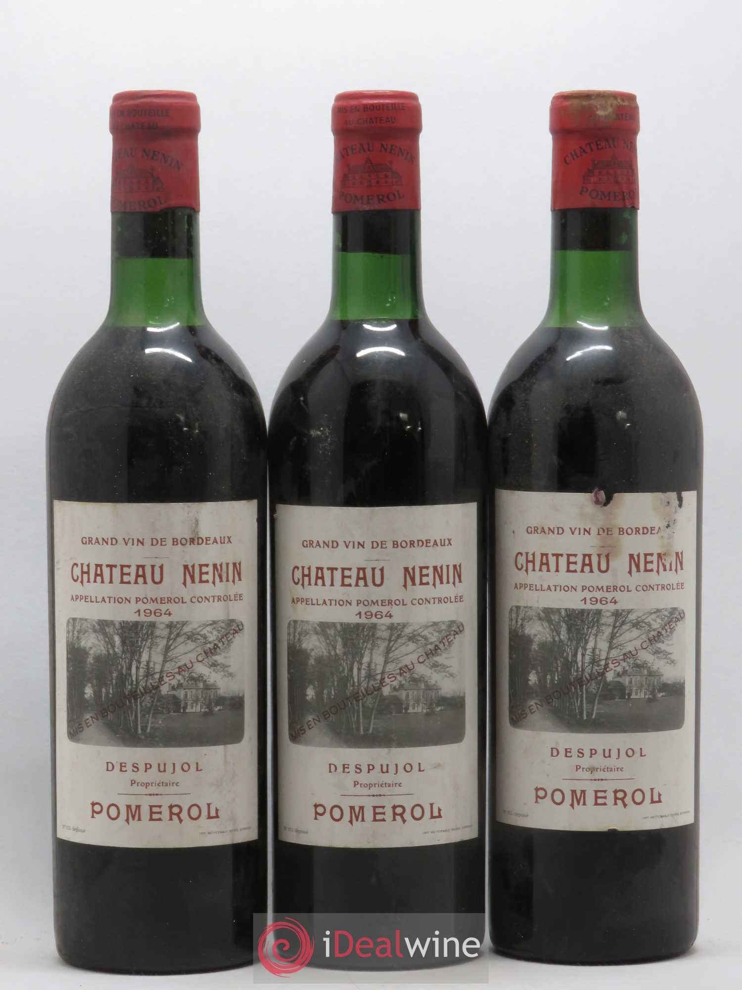 Château Nenin 1964 - Lot de 3 bouteilles - 0