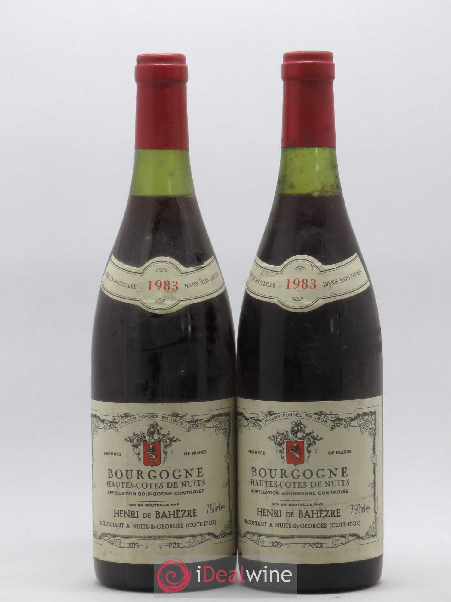 Hautes-Côtes de Nuits Henri de Bahèzre 1983 - Posten von 2 Flaschen - 0