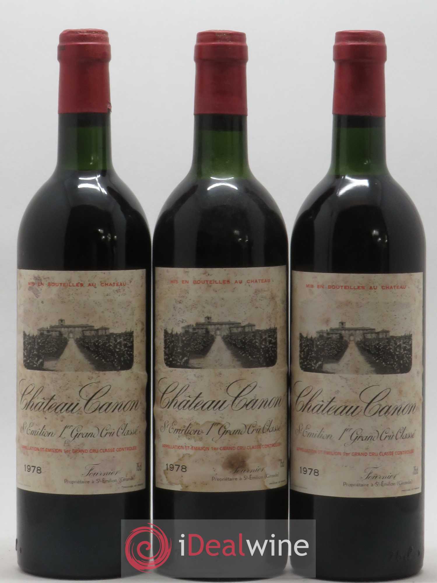 Château Canon 1er Grand Cru Classé B 1978 - Lot de 3 bouteilles - 0
