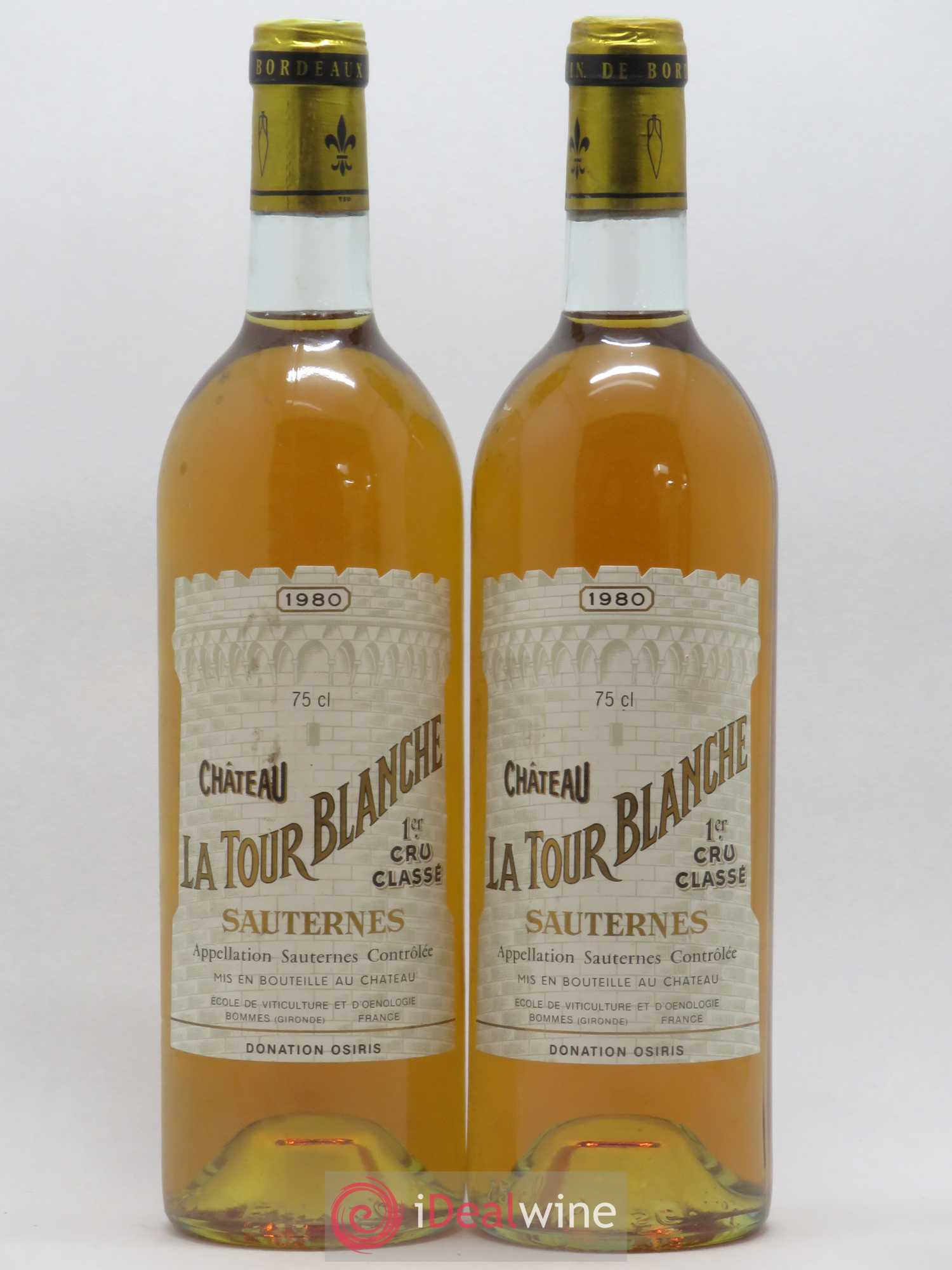 Château la Tour Blanche 1er Grand Cru Classé 1980 - Lotto di 2 bottiglie - 0