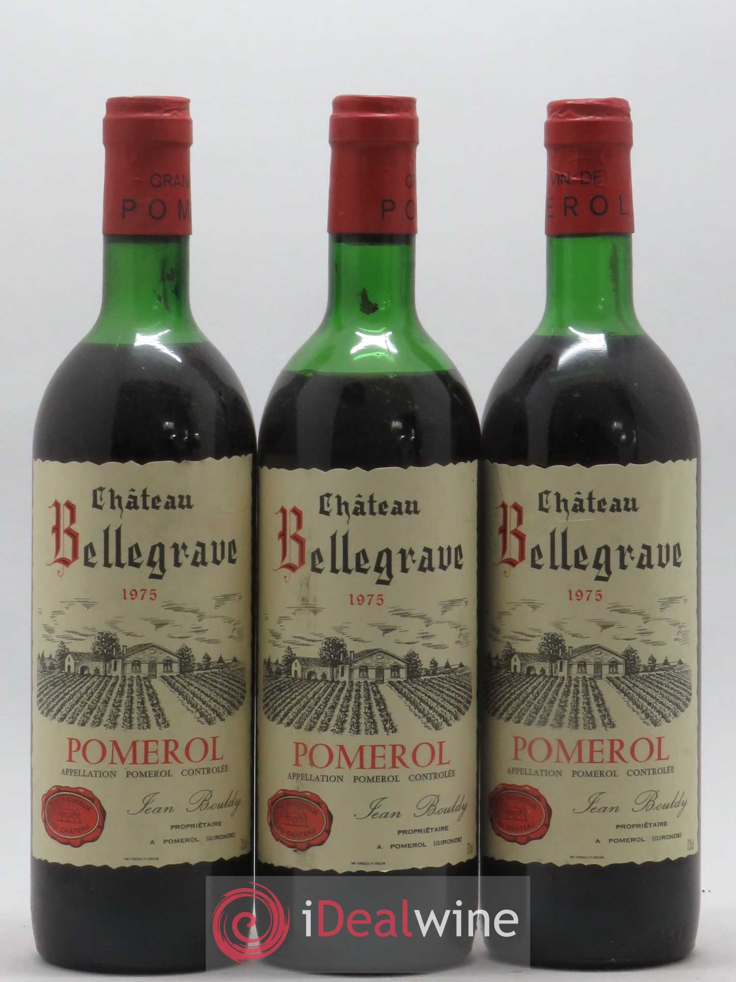Château Bellegrave 1975 - Lot de 3 bouteilles - 0