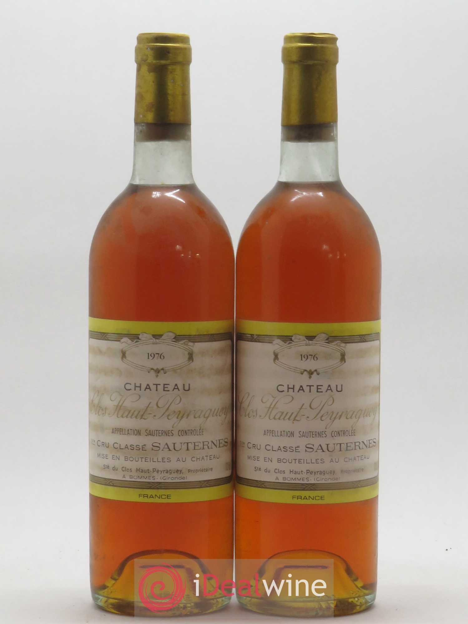Clos Haut-Peyraguey 1er Grand Cru Classé 1976 - Lotto di 2 bottiglie - 0