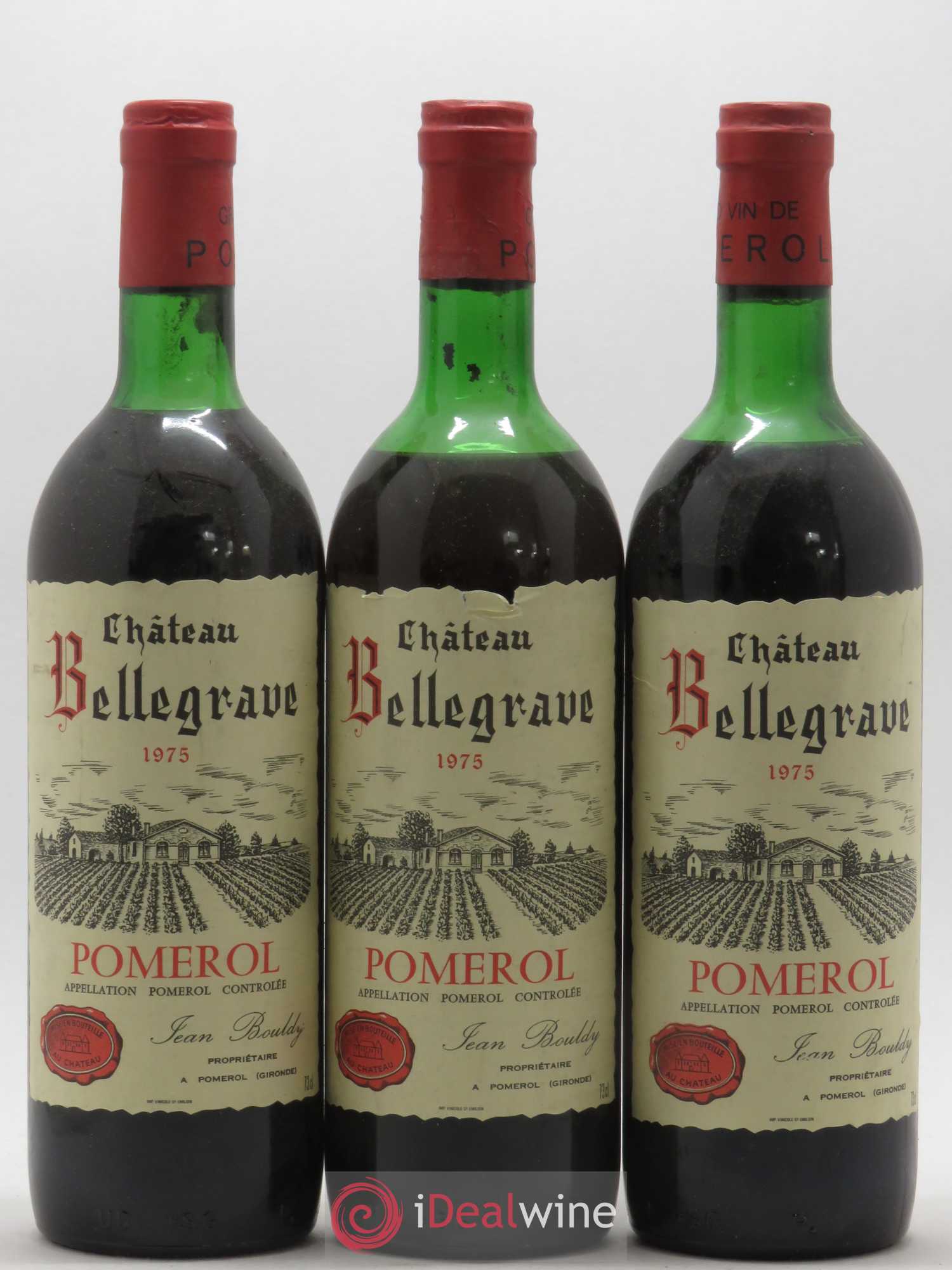 Château Bellegrave 1975 - Lot de 3 bouteilles - 0