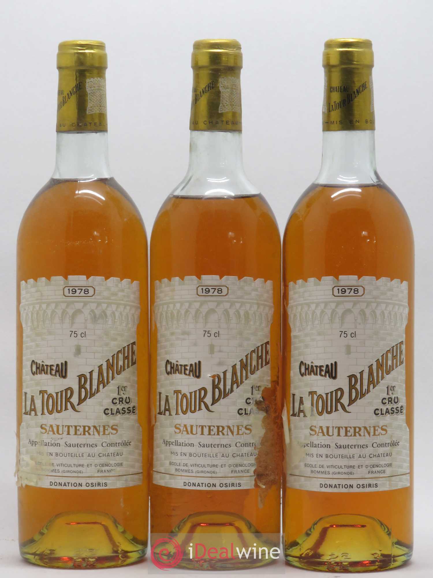 Château la Tour Blanche 1er Grand Cru Classé 1978 - Lotto di 10 bottiglie - 1