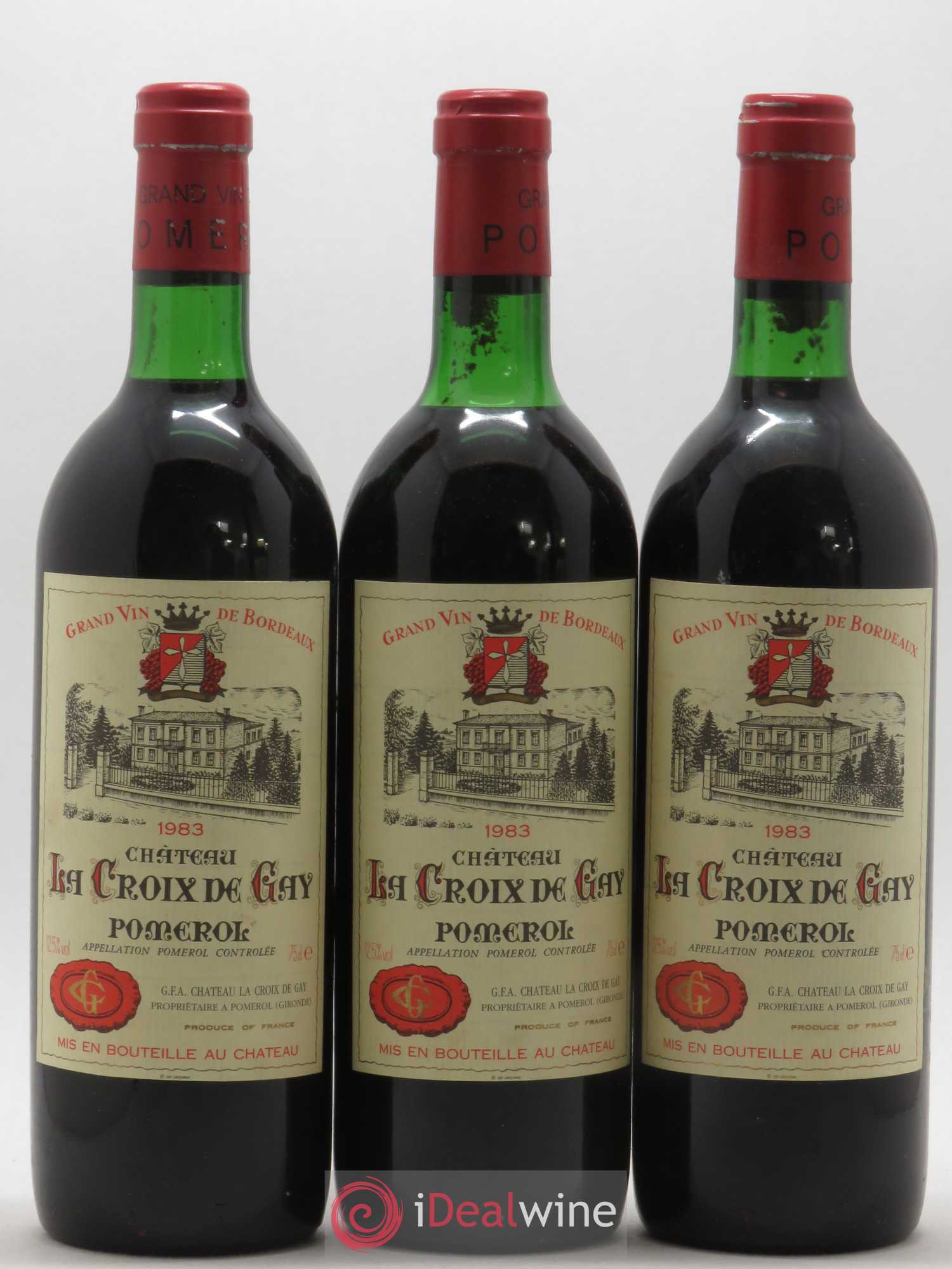 Château la Croix de Gay 1983 - Lot de 3 bouteilles - 0