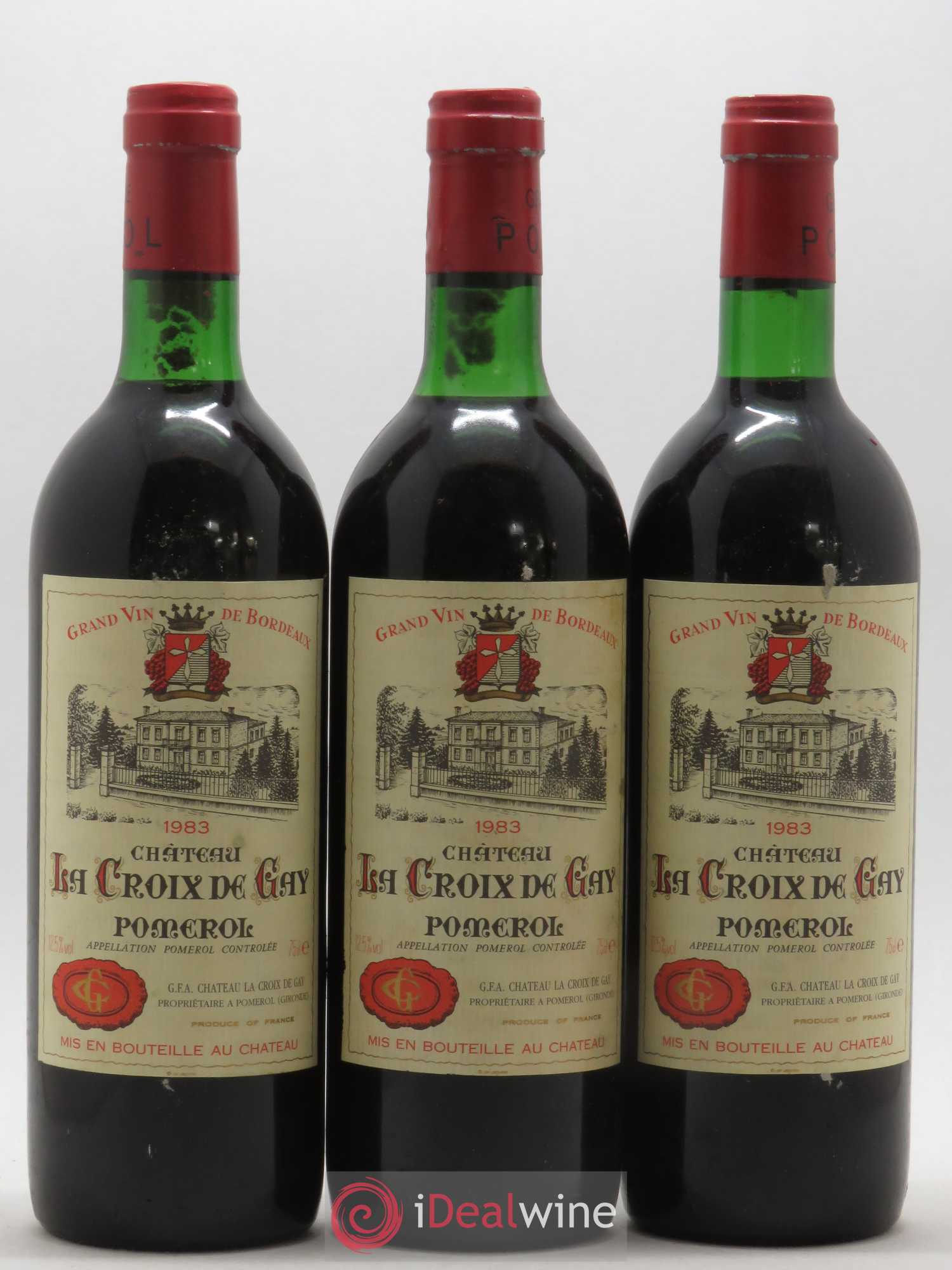 Château la Croix de Gay 1983 - Lot de 3 bouteilles - 0