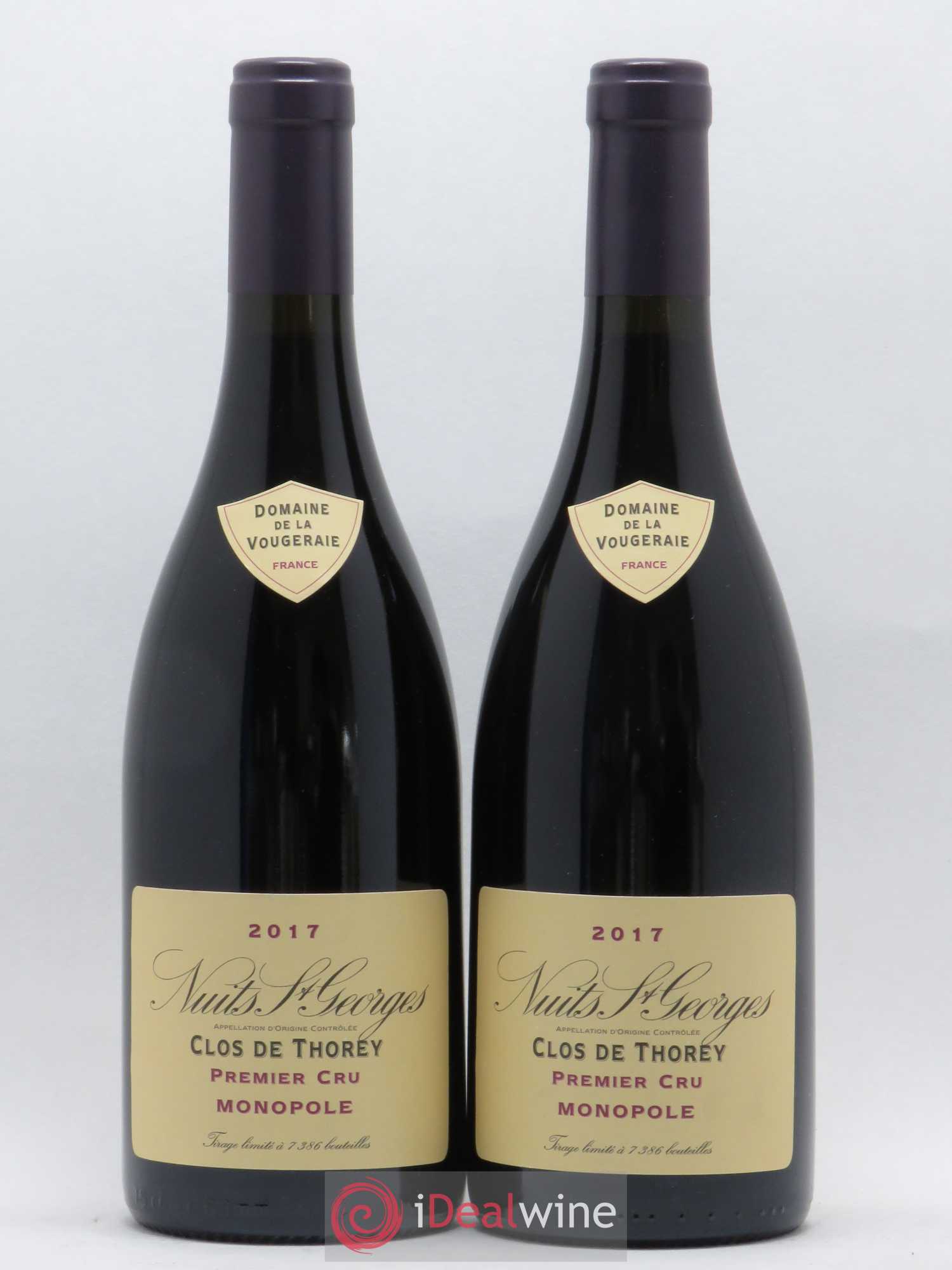Nuits-Saint-Georges 1er Cru Clos de Thorey Monopole La Vougeraie 2017 - Posten von 2 Flaschen - 0