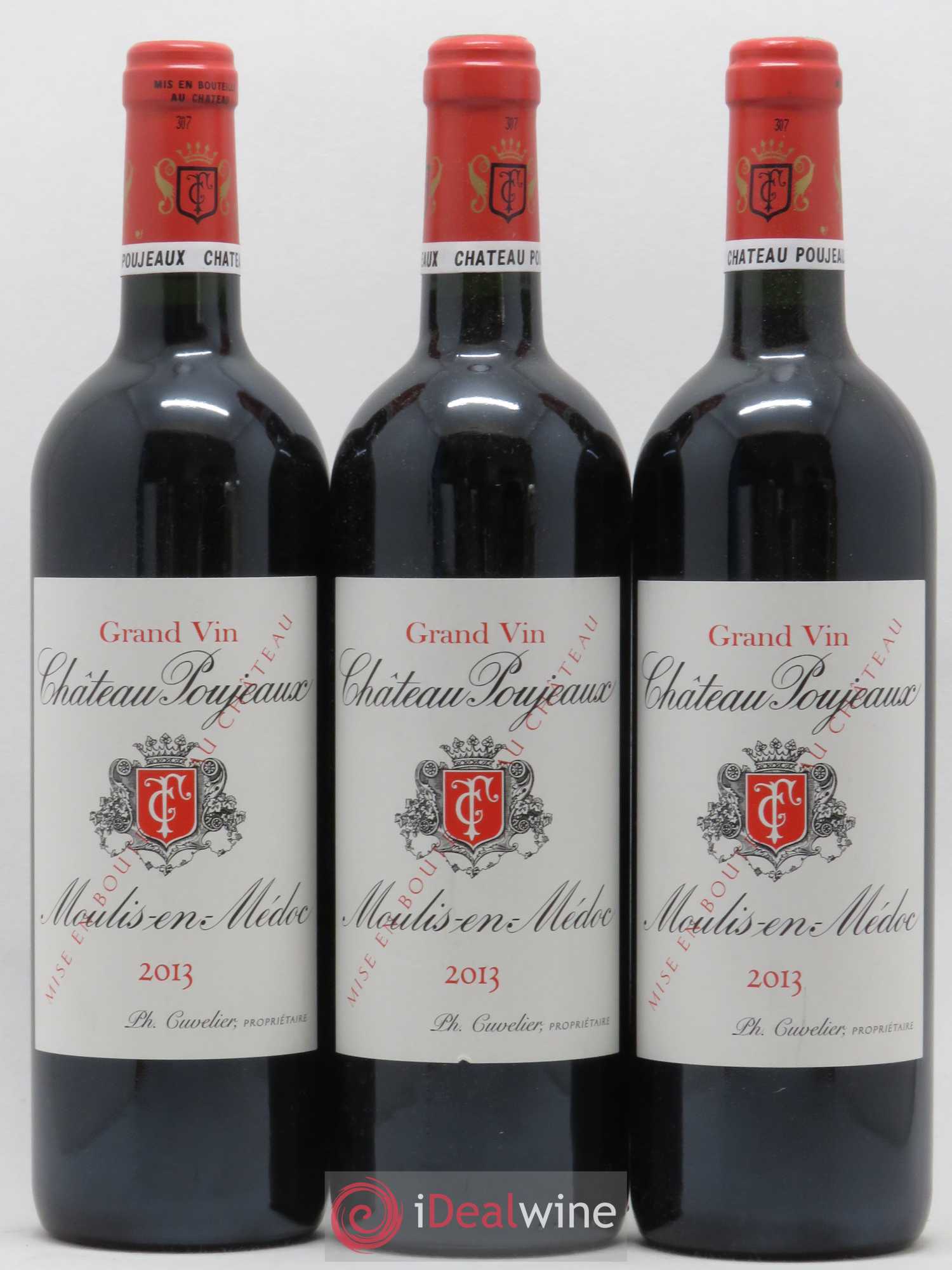 Château Poujeaux 2013 - Lot de 3 bouteilles - 0