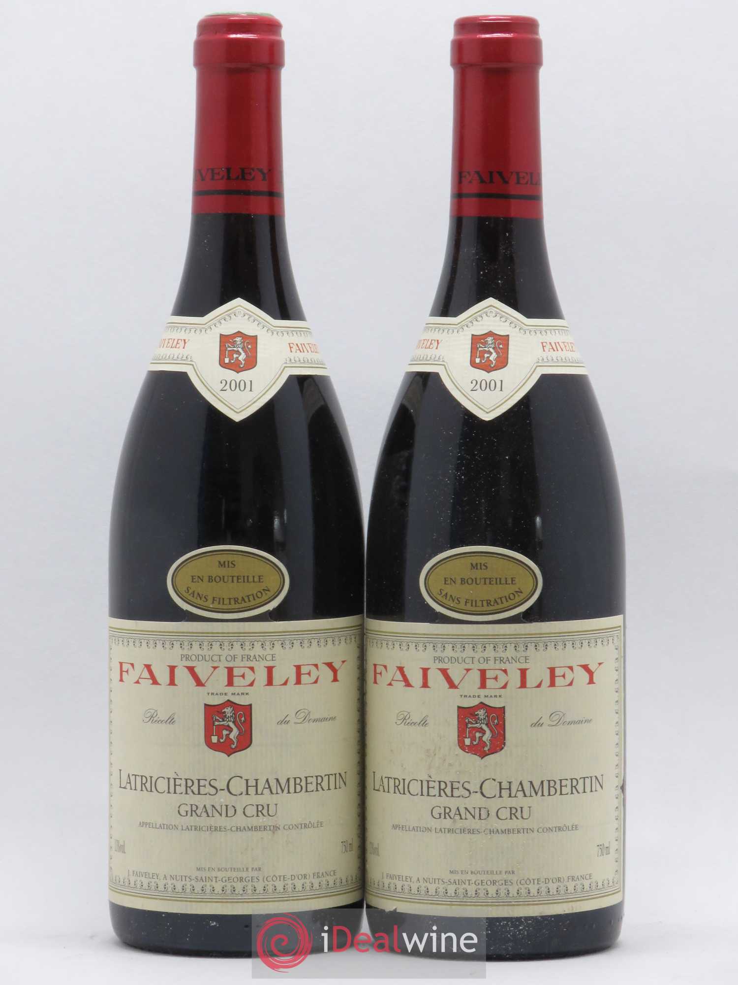 Latricières-Chambertin Grand Cru Faiveley 2001 - Lot de 2 bouteilles - 0