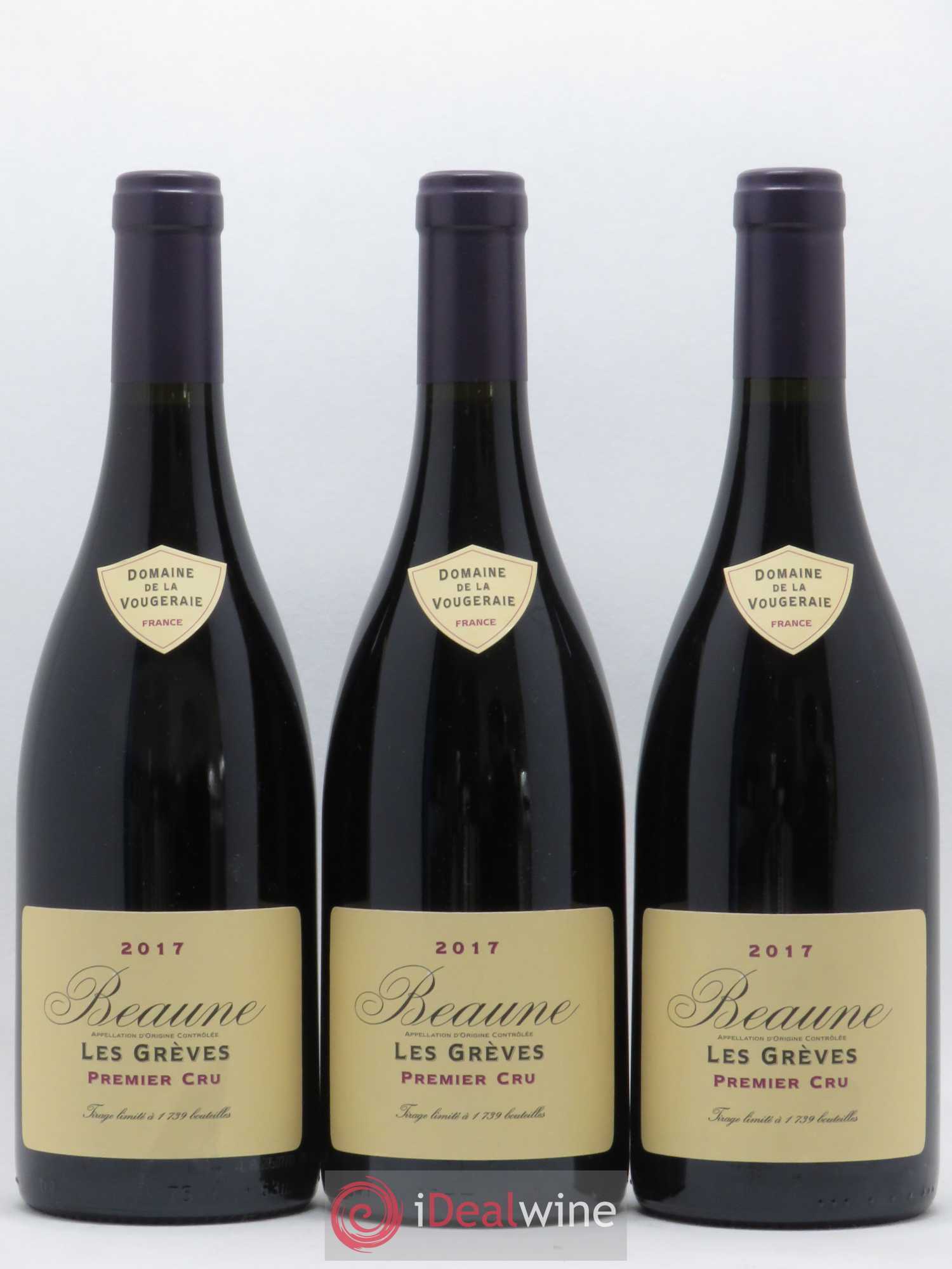 Beaune 1er Cru Les Grèves La Vougeraie 2017 - Lot de 3 bouteilles - 0
