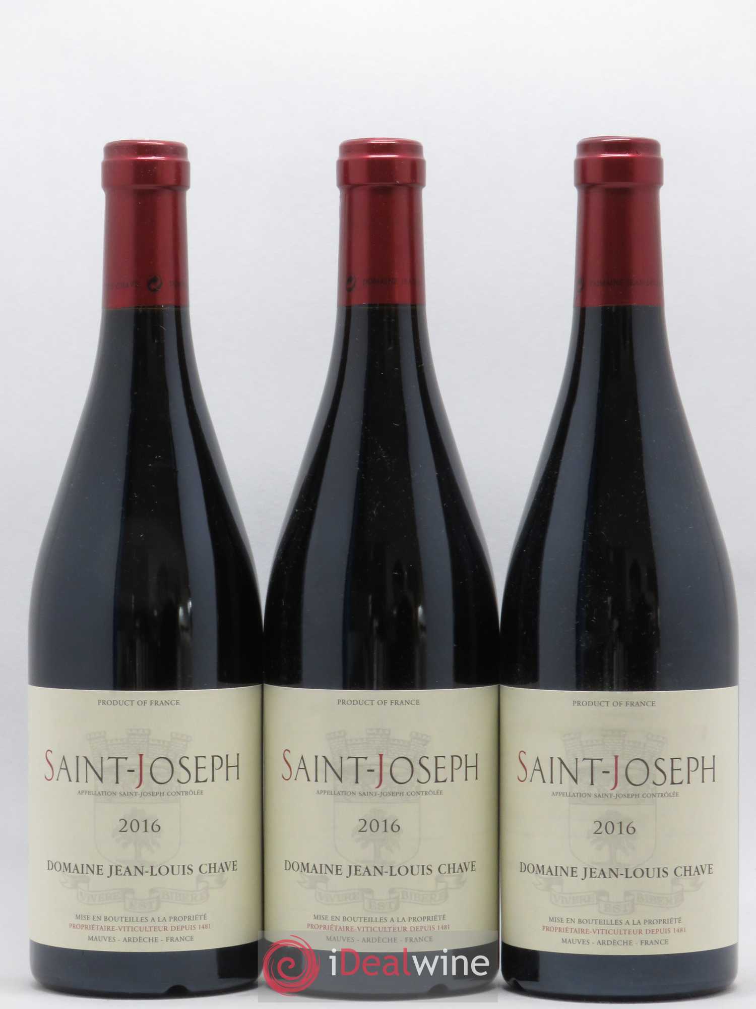 Saint-Joseph Jean-Louis Chave 2016 - Lot de 3 bouteilles - 0