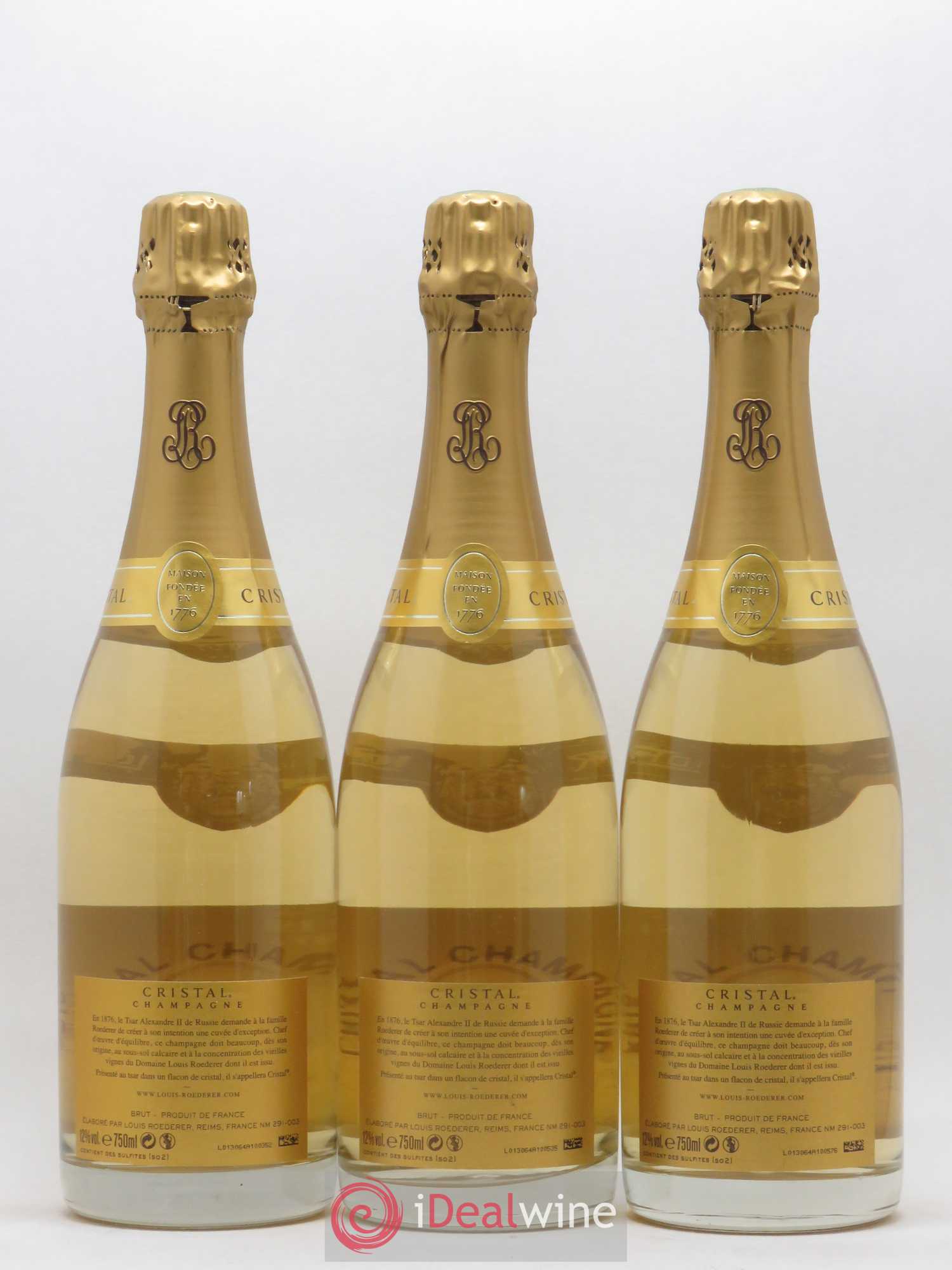 Cristal Louis Roederer 2008 - Lot de 3 bouteilles - 1