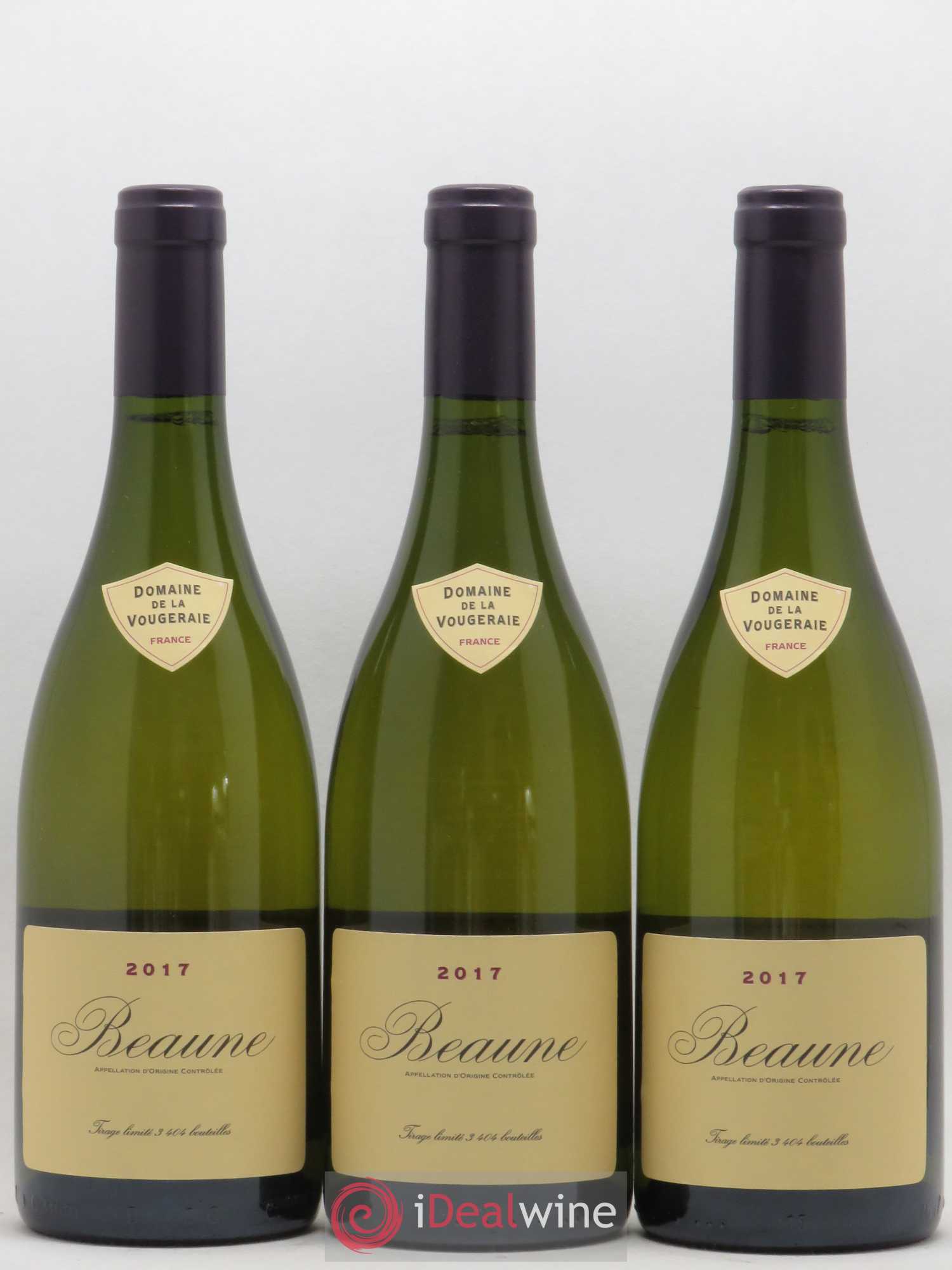 Beaune La Vougeraie Tirage Limité 2017 - Lot de 3 bouteilles - 0