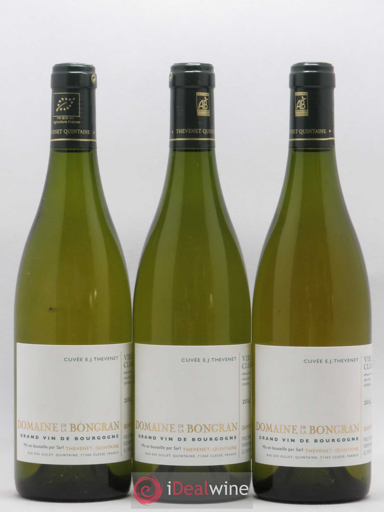 Viré-Clessé Cuvée E.J. Thevenet Domaine de la Bongran (J.Thevenet) 2014 - Lot de 3 bouteilles - 0