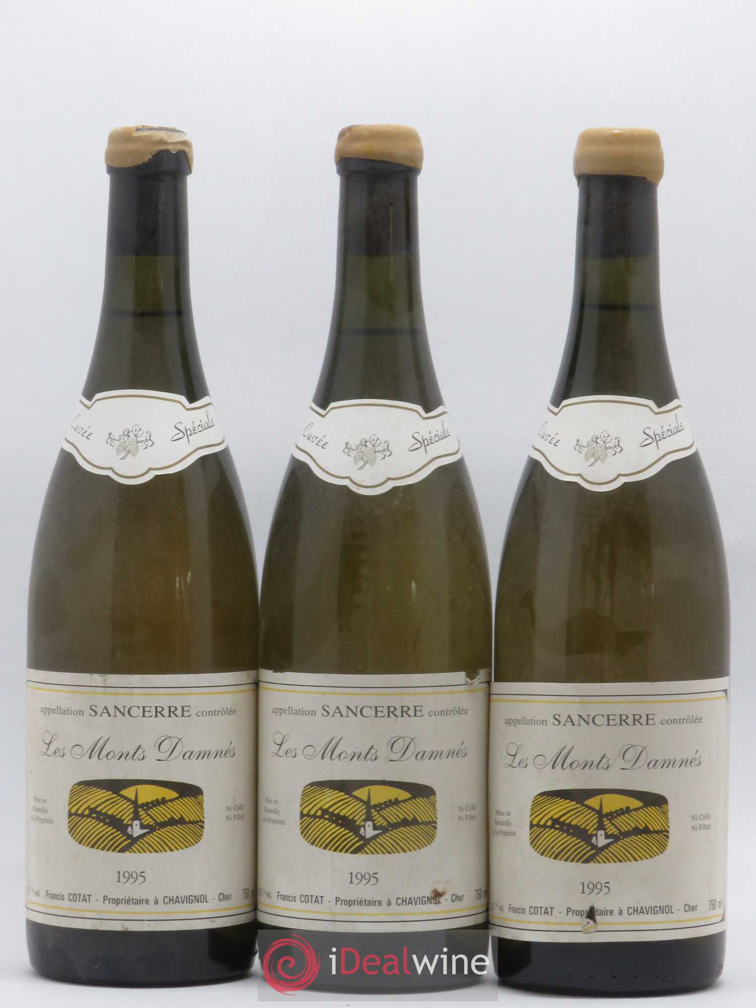 Sancerre Les Monts Damnés Cuvée spéciale Francis Cotat 1995 - Posten von 3 Flaschen - 0