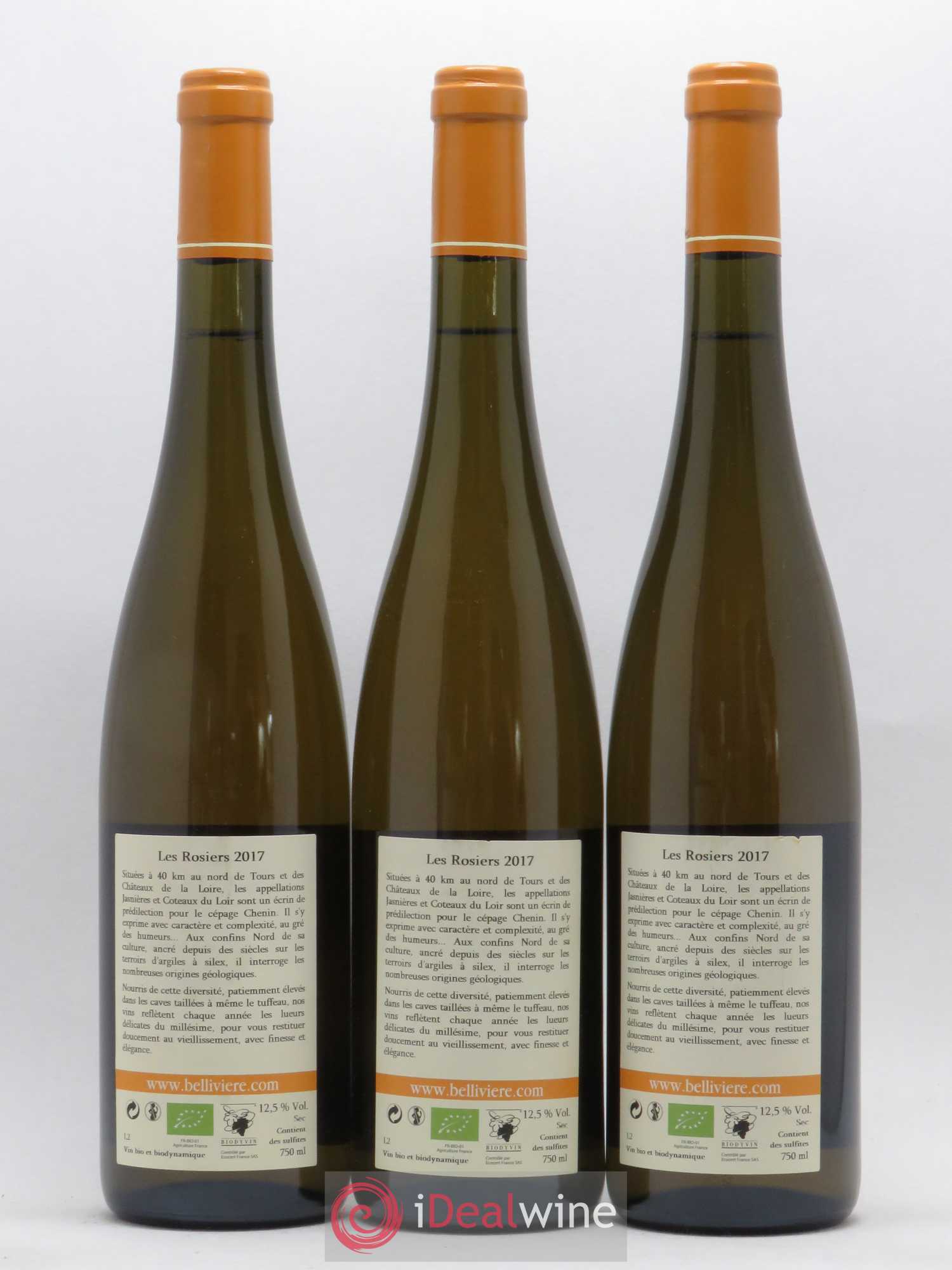 Jasnières Les Rosiers Domaine de Bellivière 2017 - Lot de 3 bouteilles - 1