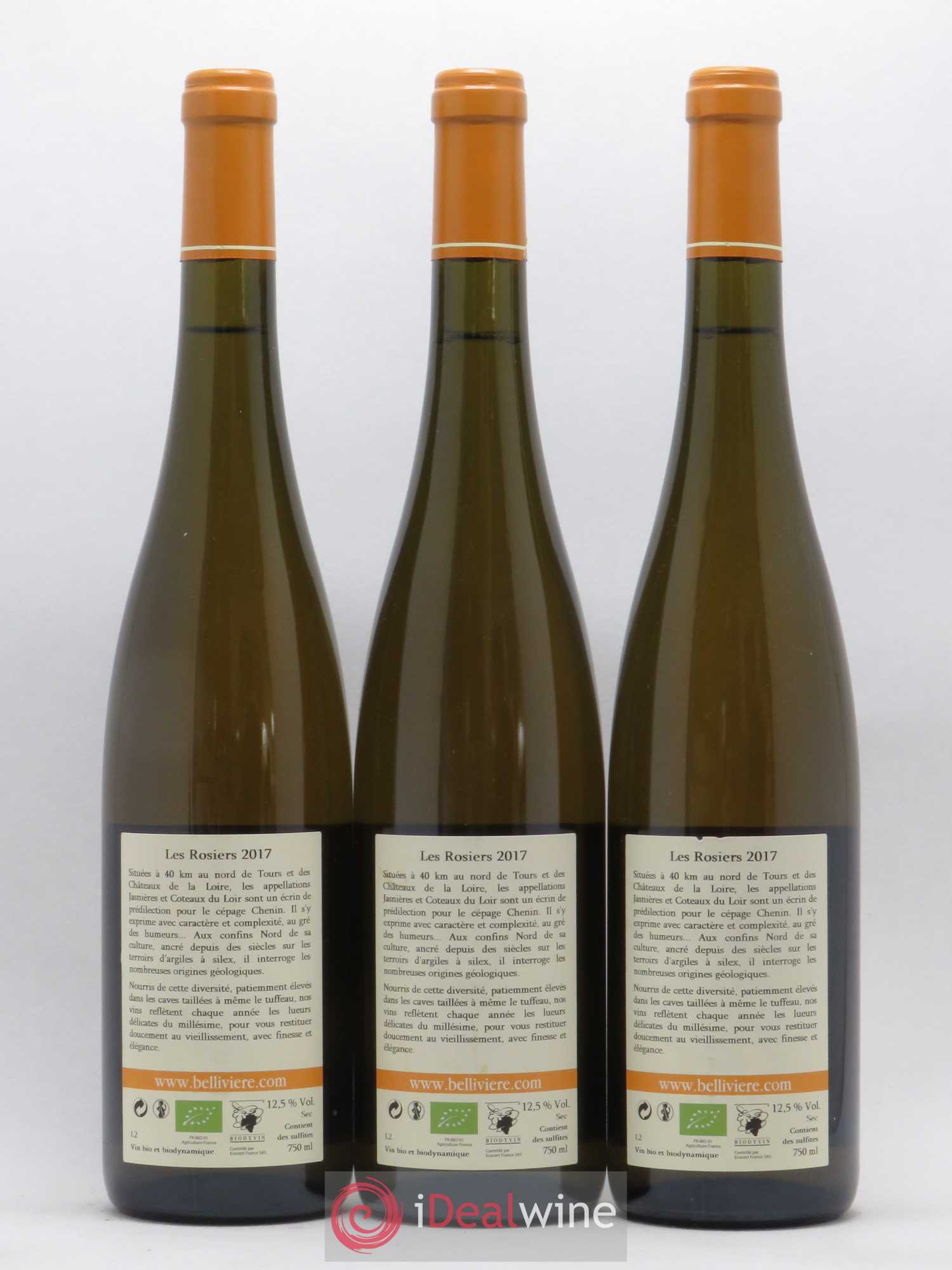 Jasnières Les Rosiers Domaine de Bellivière 2017 - Lot de 3 bouteilles - 1