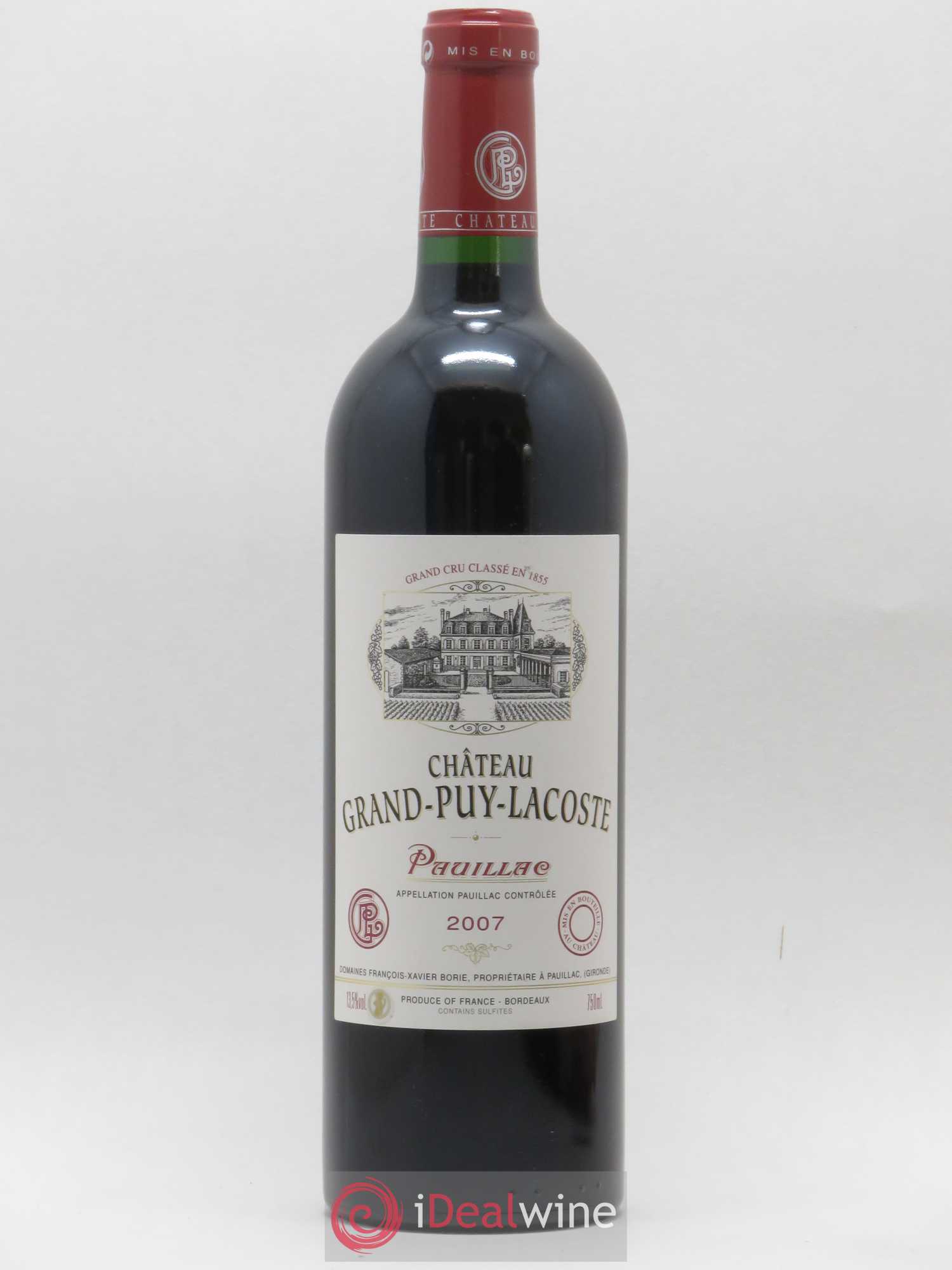 Château Grand Puy Lacoste 5ème Grand Cru Classé 2007 - Lot de 1 bouteille - 0