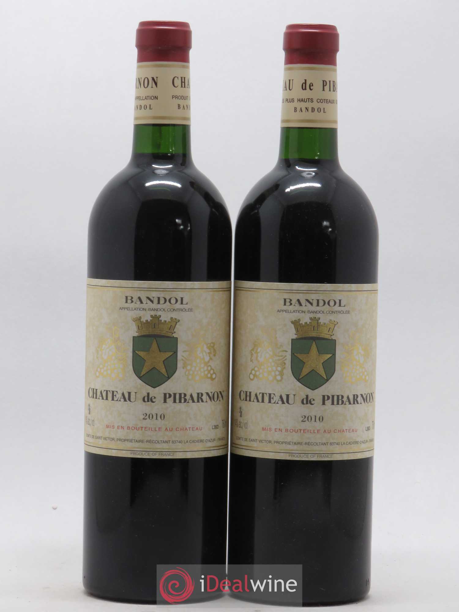 Bandol Château de Pibarnon Comte de Saint-Victor 2010 - Lot de 2 bouteilles - 0