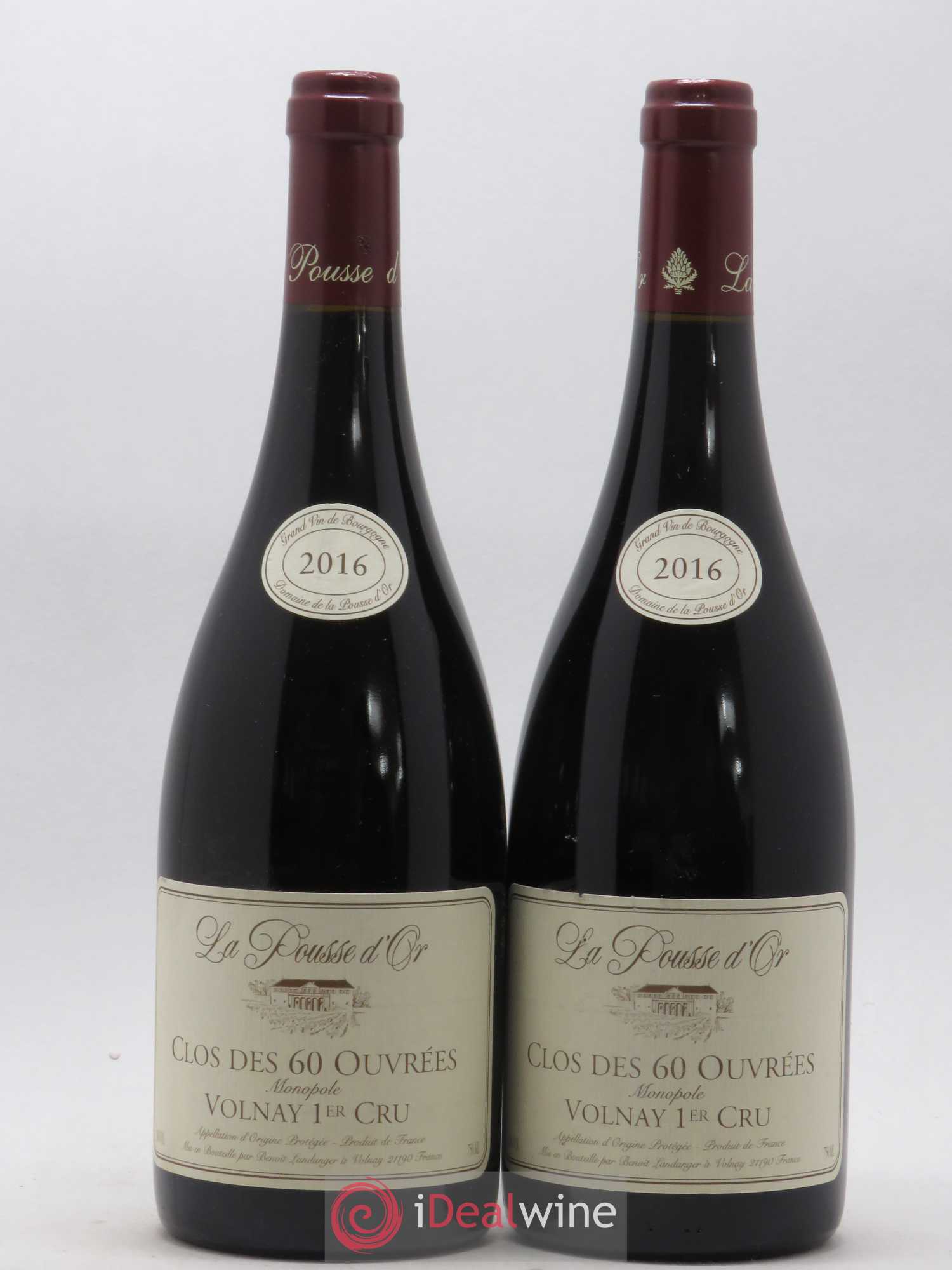 Volnay 1er Cru Clos des 60 ouvrées La Pousse d'Or (Domaine de) 2016 - Lot de 2 bouteilles - 0