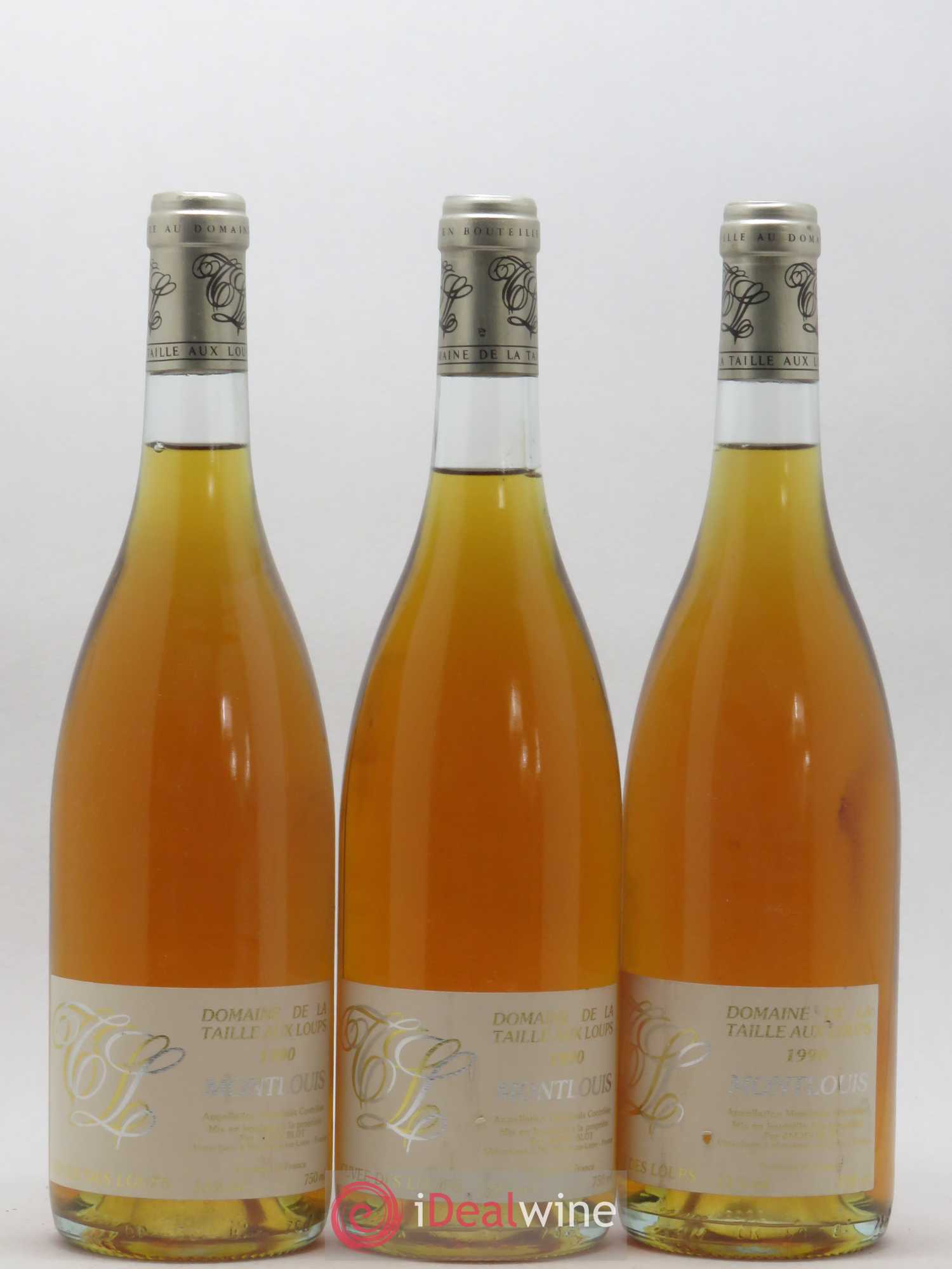 Montlouis-sur-Loire Cuvée des Loups La Taille aux Loups - Jacky Blot 1990 - Lot de 3 bouteilles - 0