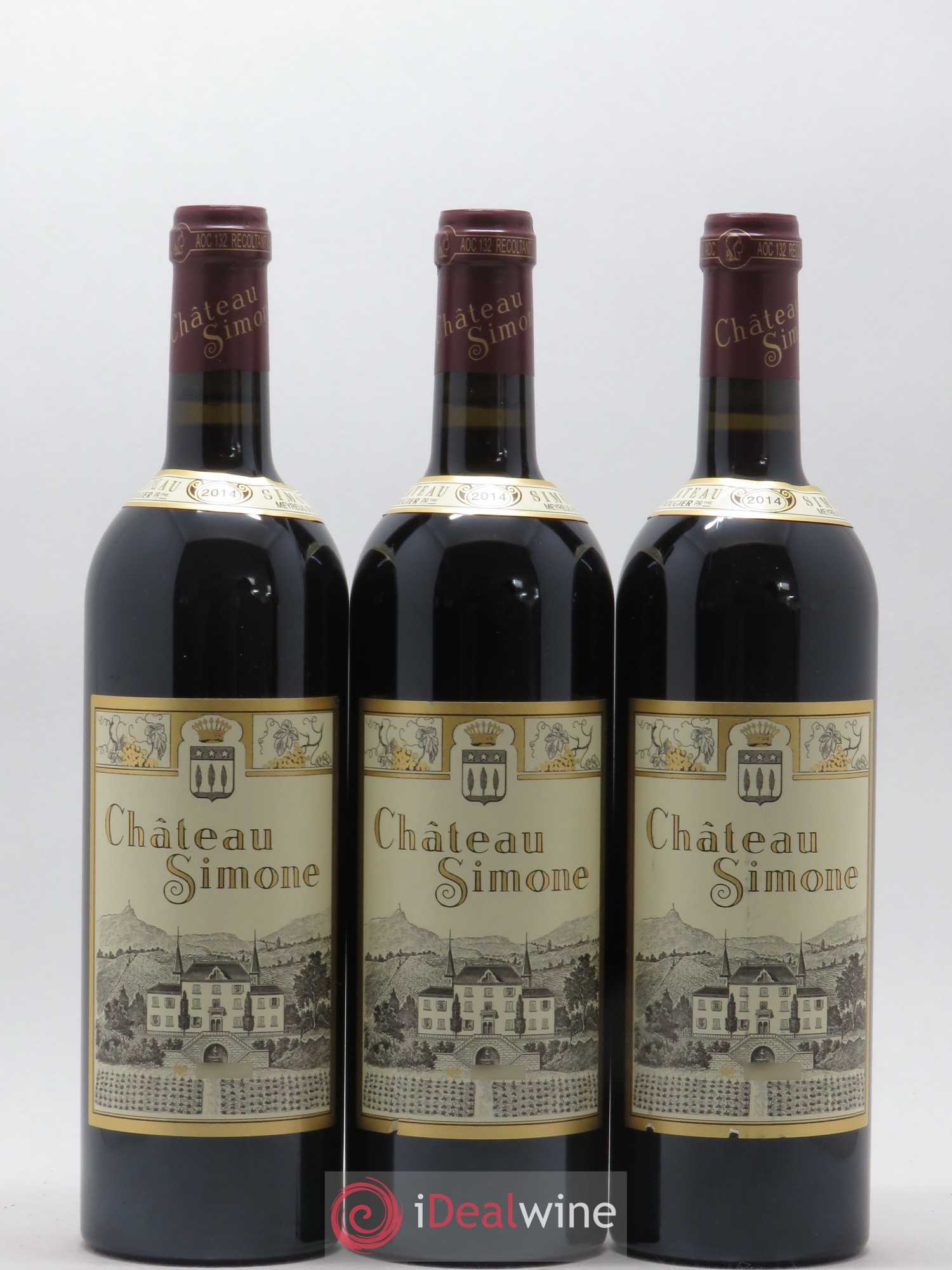 Palette Château Simone Famille Rougier 2014 - Posten von 3 Flaschen - 0