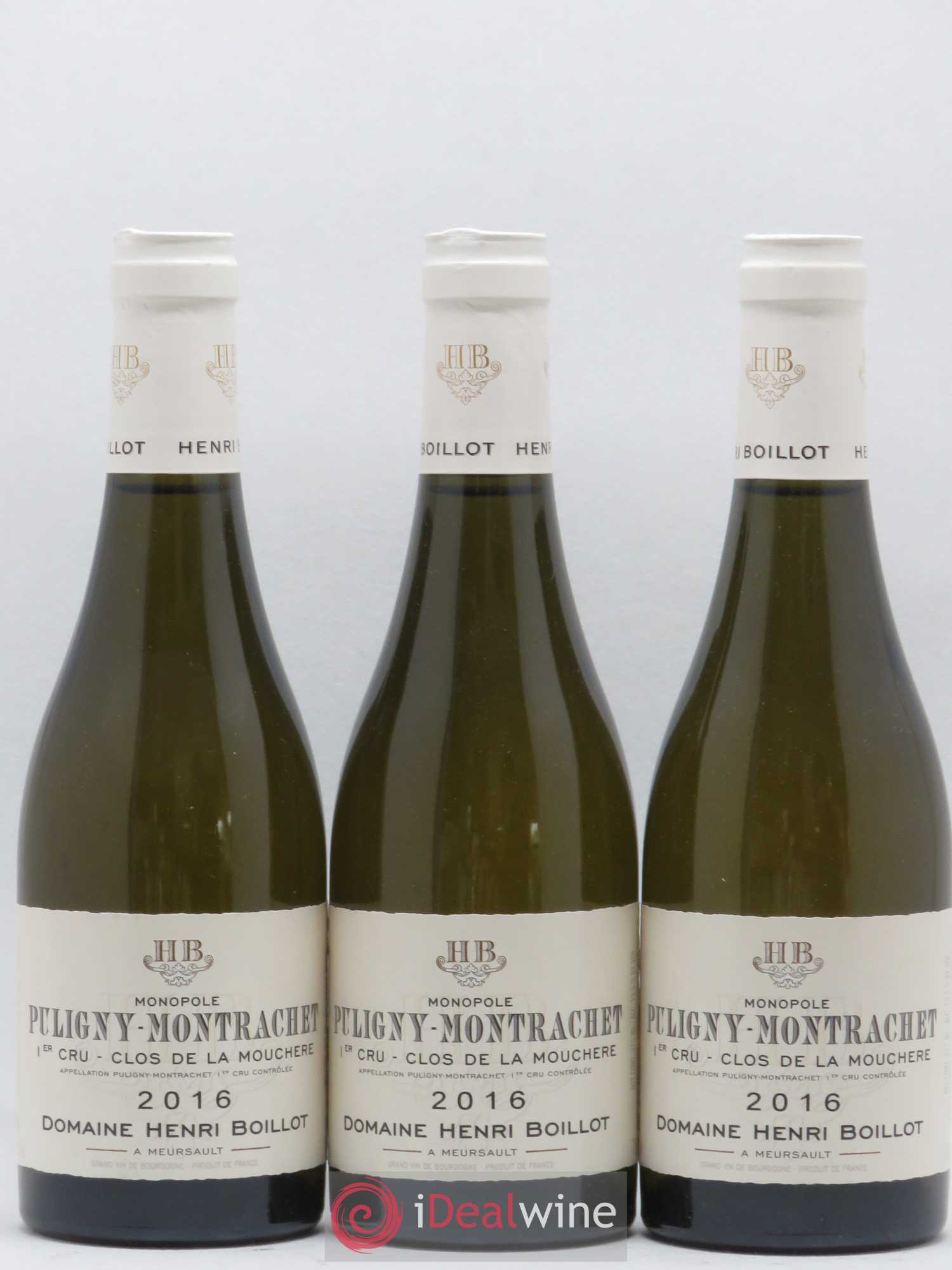 Puligny-Montrachet 1er Cru Clos de la Mouchère Henri Boillot (Domaine) 2016 - Lot de 3 demi bouteilles - 0