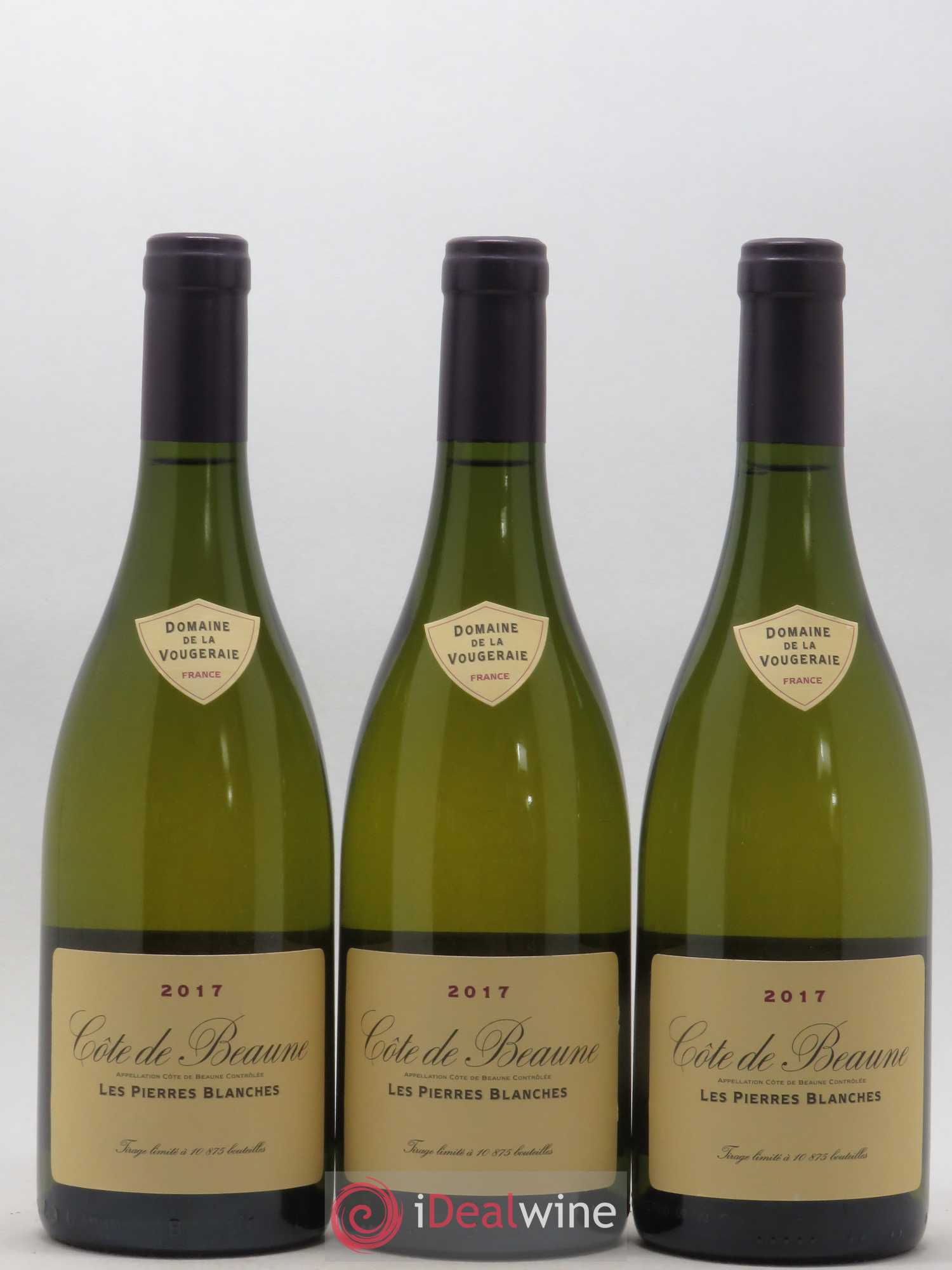 Bourgogne Côte de Beaune Les Pierres Blanches La Vougeraie 2017 - Posten von 3 Flaschen - 0