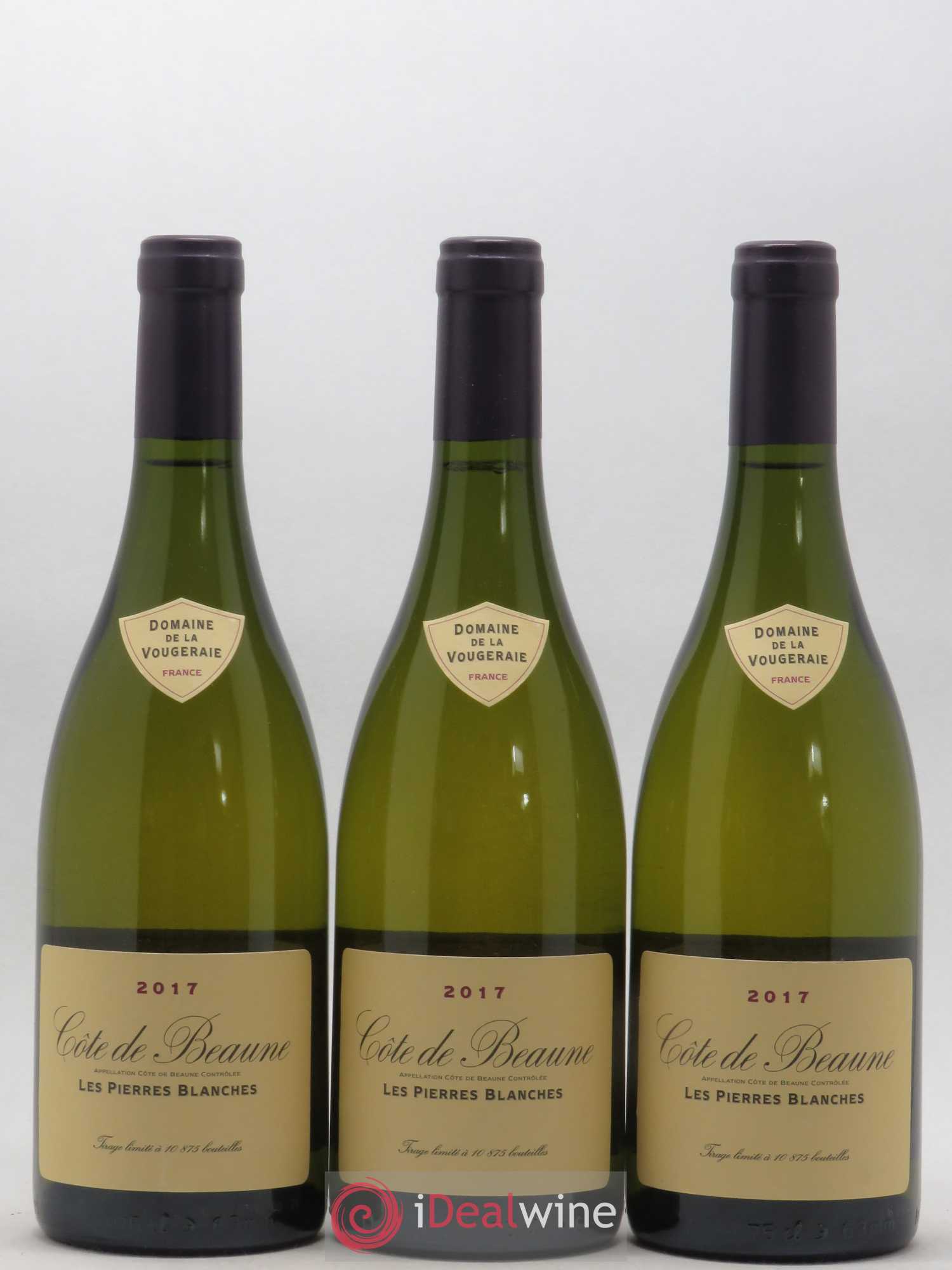 Bourgogne Côte de Beaune Les Pierres Blanches La Vougeraie 2017 - Posten von 3 Flaschen - 0