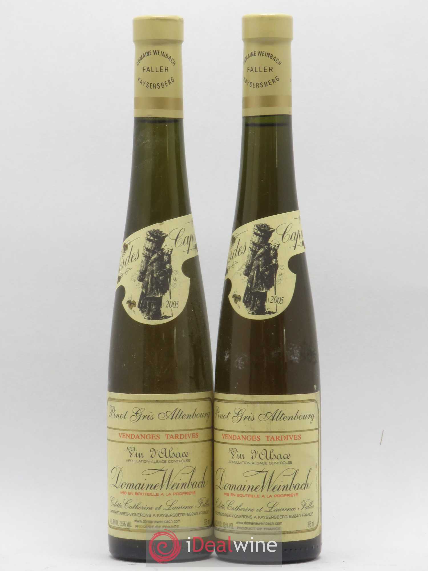 Pinot Gris (Tokay) Vendanges Tardives Altenbourg Domaine Weinbach 2005 - Posten von 2 Demi-Flaschen - 0