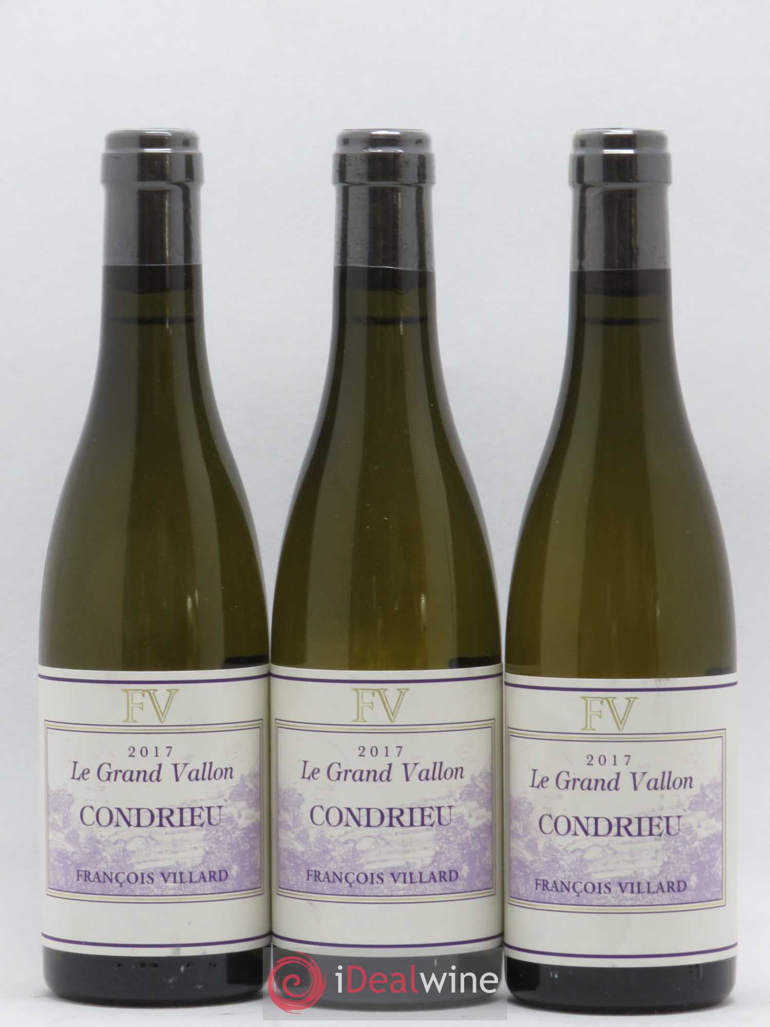 Condrieu Le Grand Vallon François Villard 2017 - Lot de 3 demi bouteilles - 0