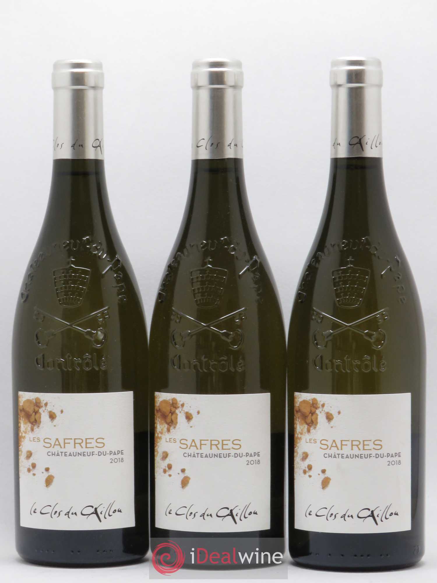 Châteauneuf-du-Pape Les Safres Le Clos du Caillou 2018 - Posten von 3 Flaschen - 0