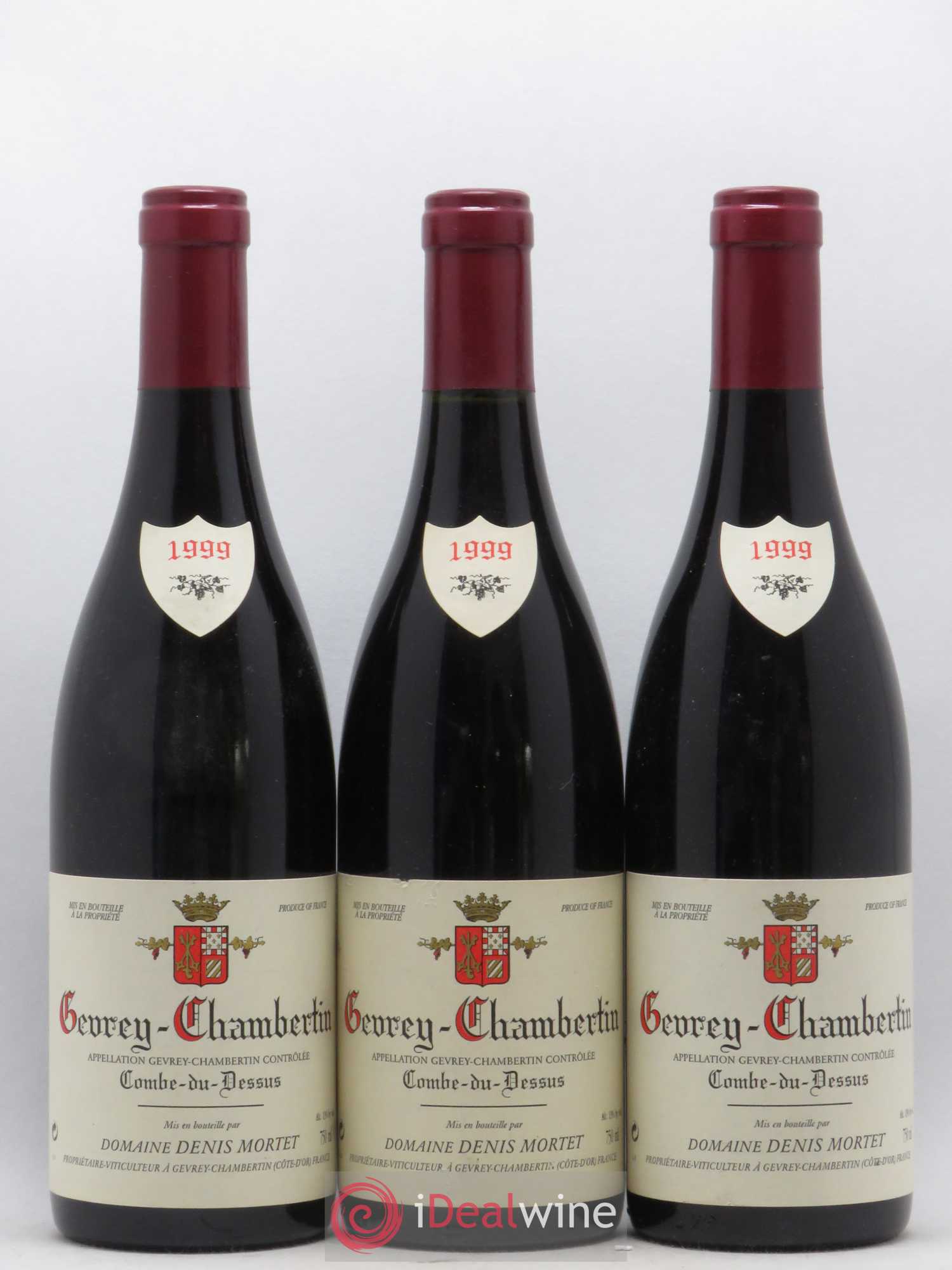 Gevrey-Chambertin Combe du Dessus Denis Mortet (Domaine) 1999 - Lot de 3 bouteilles - 0